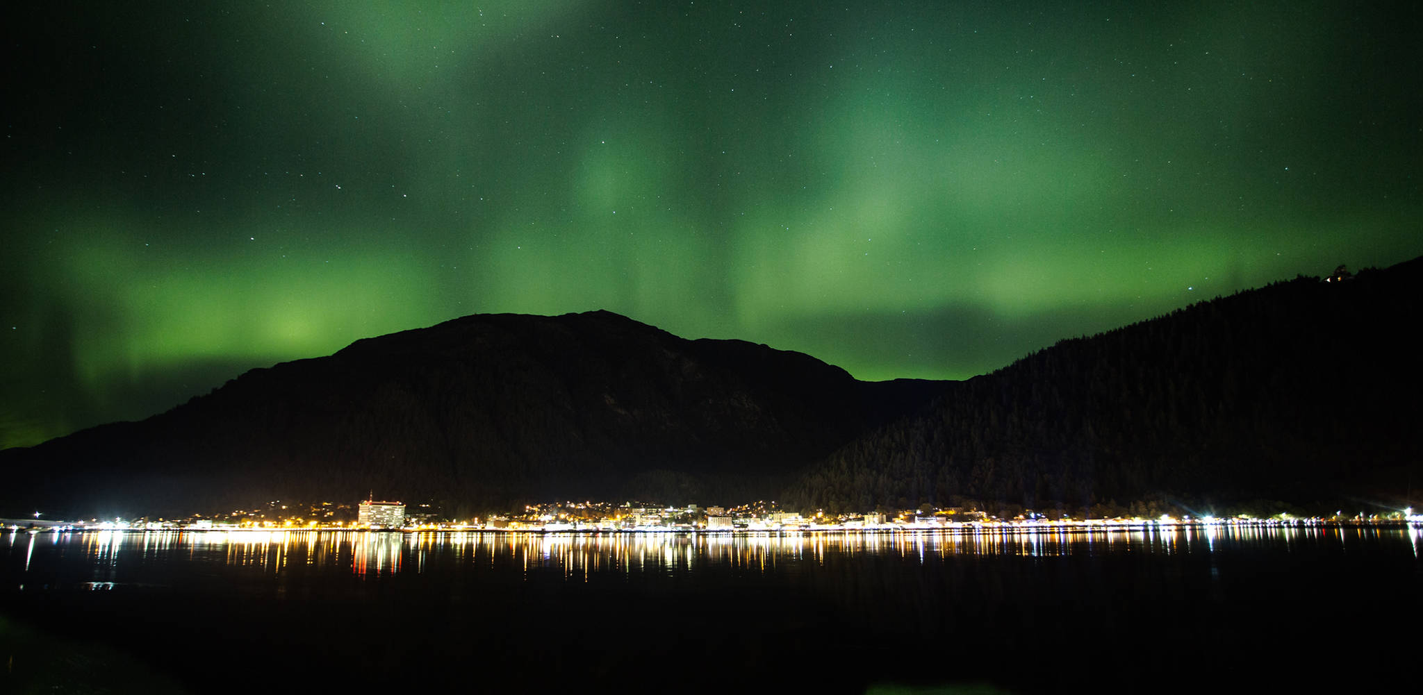 The aurora borealis shines in the night skies above Juneau on Friday, Sept. 27, 2019. (Courtesy Photo | Jack Beedle)