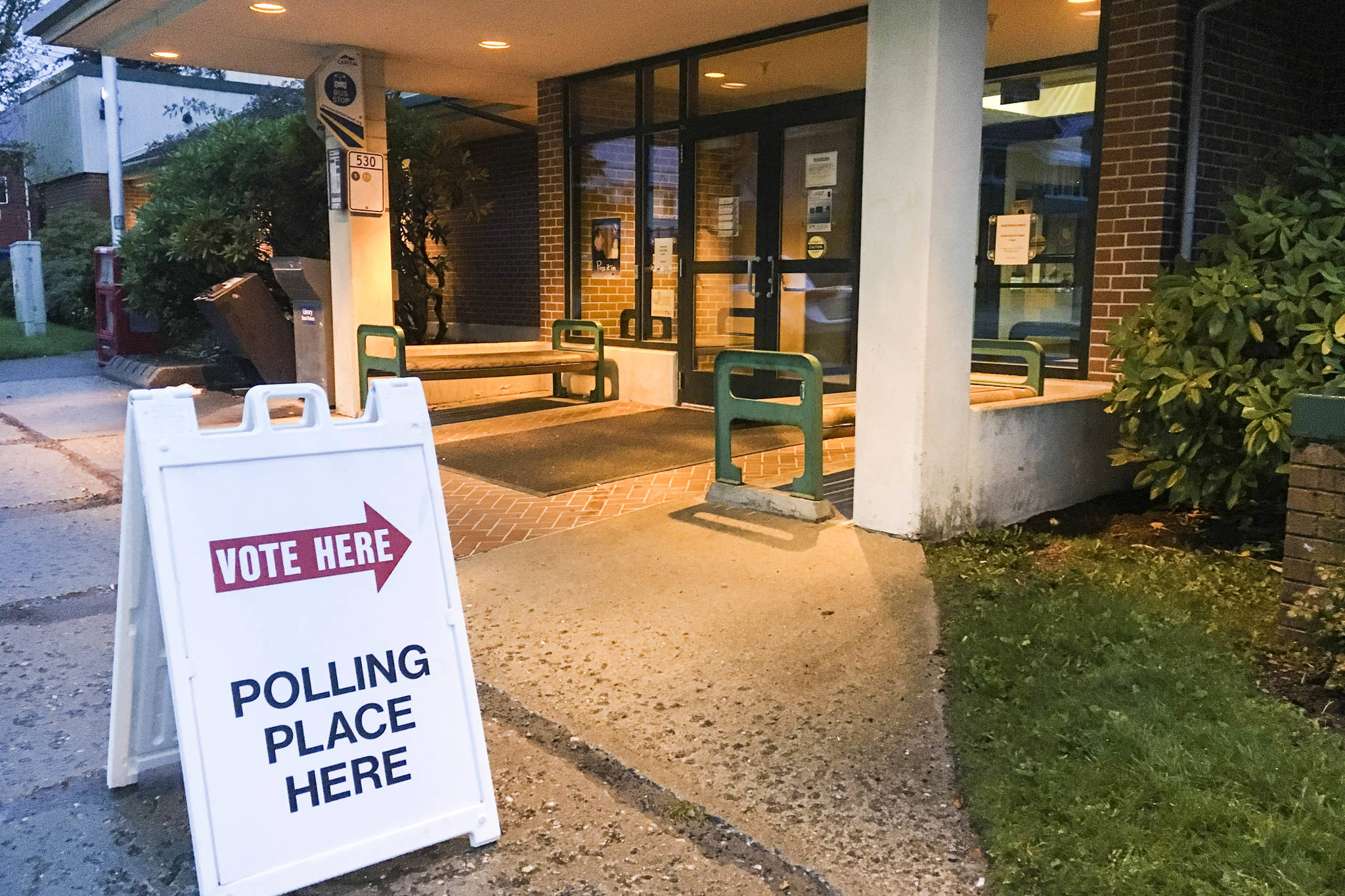 The Douglas Library is one of several voting stations for the convenience of voters during municipal elections on Oct. 1, 2019. Voting is from 7 a.m. to 8 p.m. on Tuesday, Oct. 1, 2019. (Michael S. Lockett | Juneau Empire)