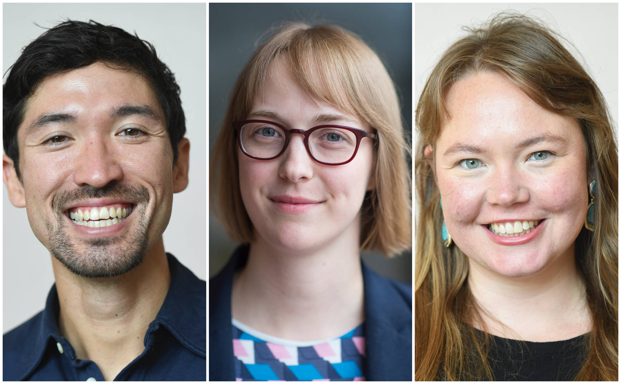 The City and Borough of Juneau has picked up five new Assembly members in the past two elections, including Greg Smith, Alicia Hughes-Skandijs and Carole Triem, who mean the new-look Assembly skews younger. (Michael Penn | Juneau Empire)