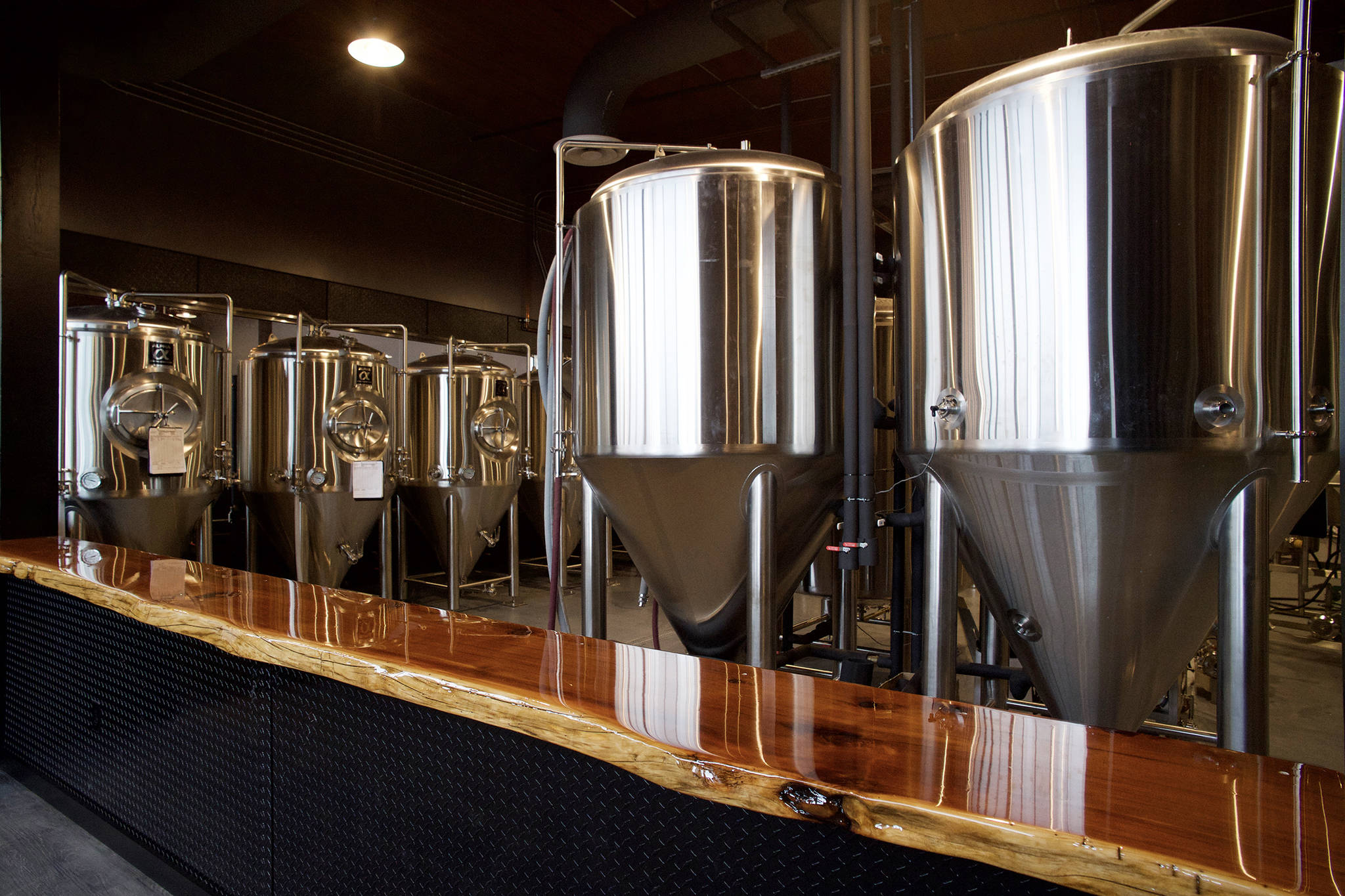 Forbidden Peak Brewery will have 10 different beers to offer from their 10-barrel brewing system when it opens Saturday, Oct. 12. (Michael Penn | Juneau Empire)