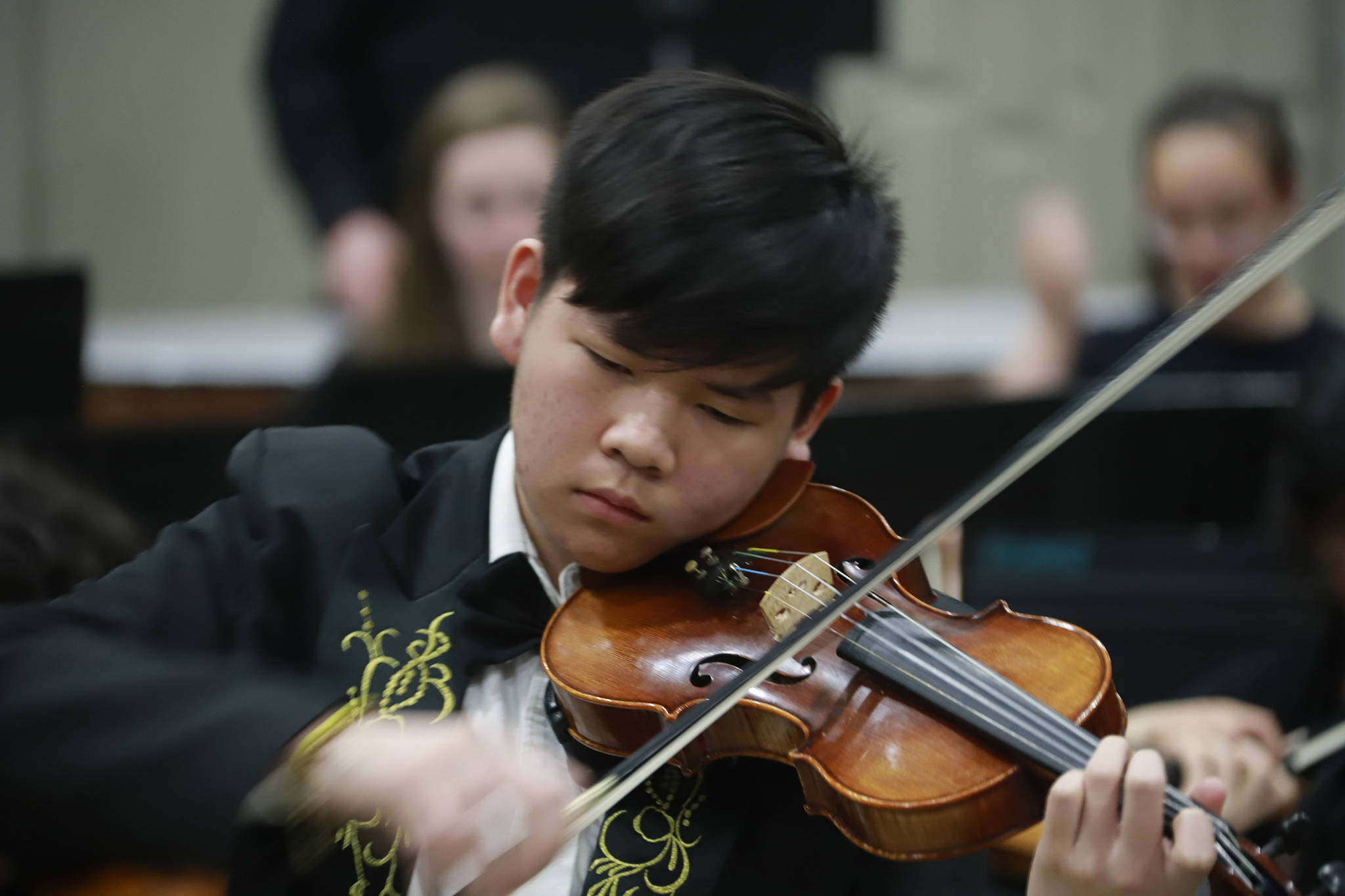 Youth solo competition winner 15-year-old Alexander Yu, seen in this photo playing violin, will also join the Juneau Symphony Orchestra for Sarasate’s “Zigeunerweisen.” (Courtesy Photo | Juneau Symphony)