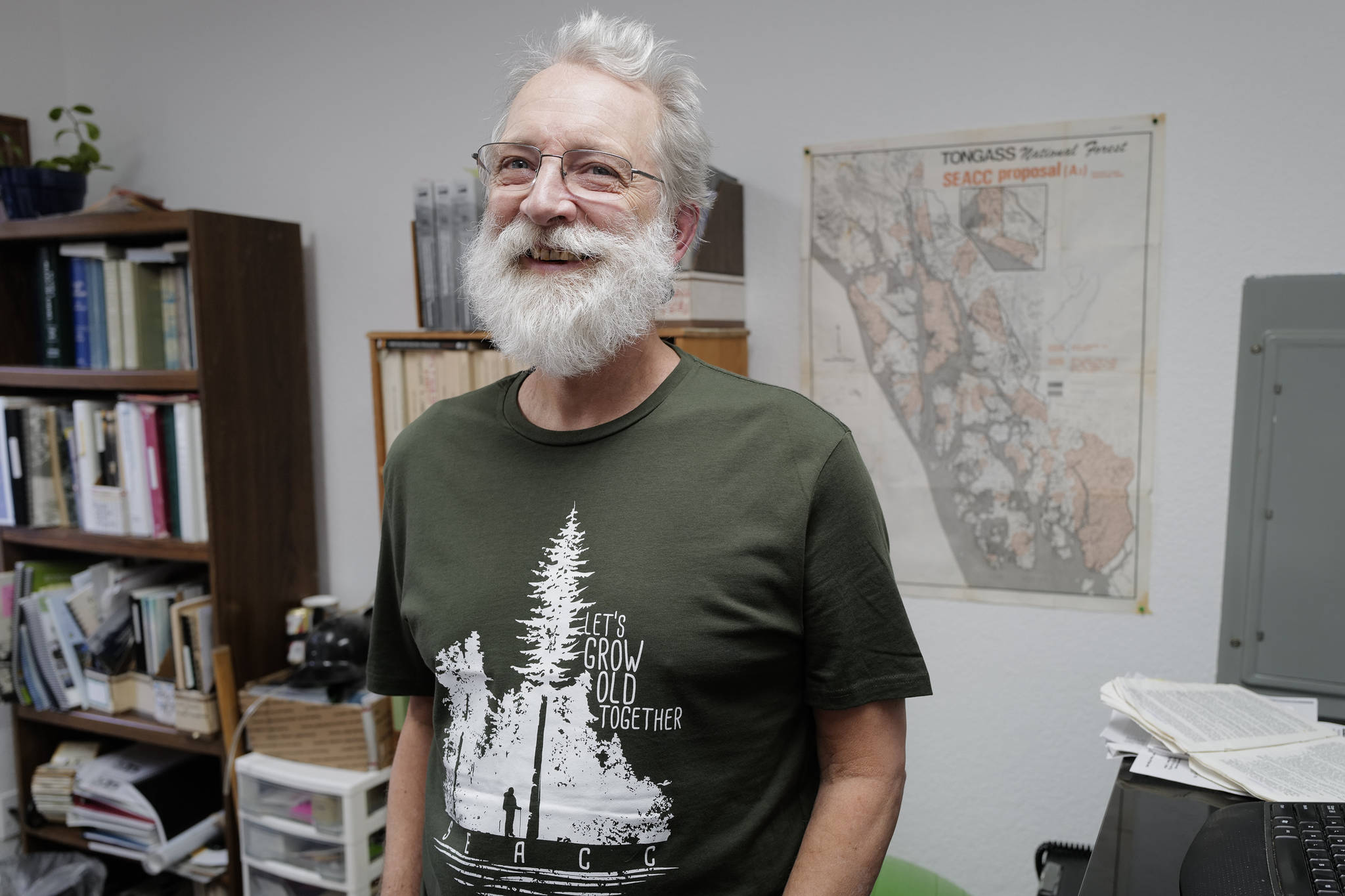 Buck Lindekugel, a grassroots attorney, is retiring from the Southeast Alaska Conservation Council after 29 years. (Michael Penn | Juneau Empire)