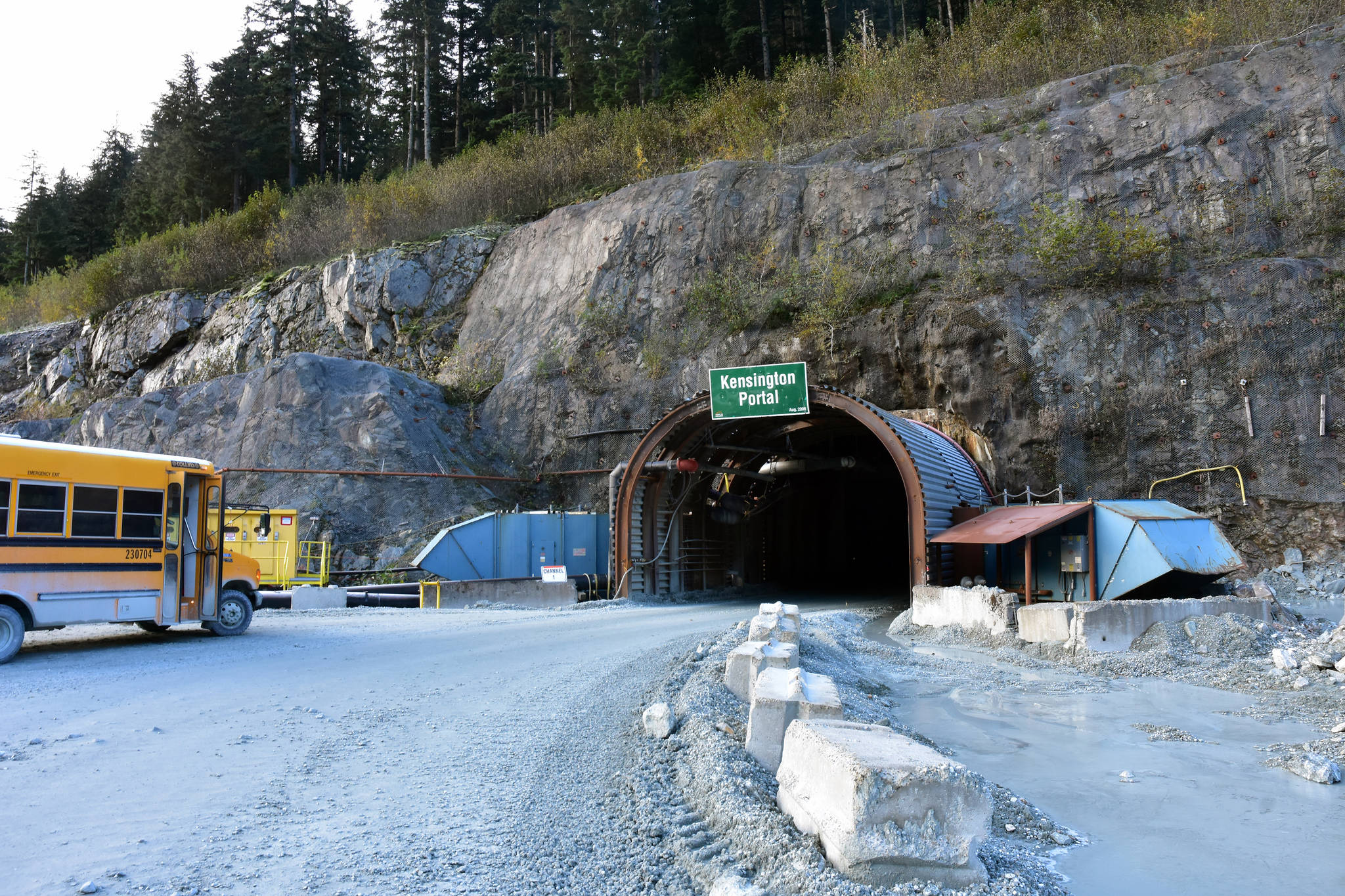 One of three entrances or “portals,” to the Kensington Gold Mine on Monday, Oct. 14, 2019. (Peter Segall | Juneau Empire)