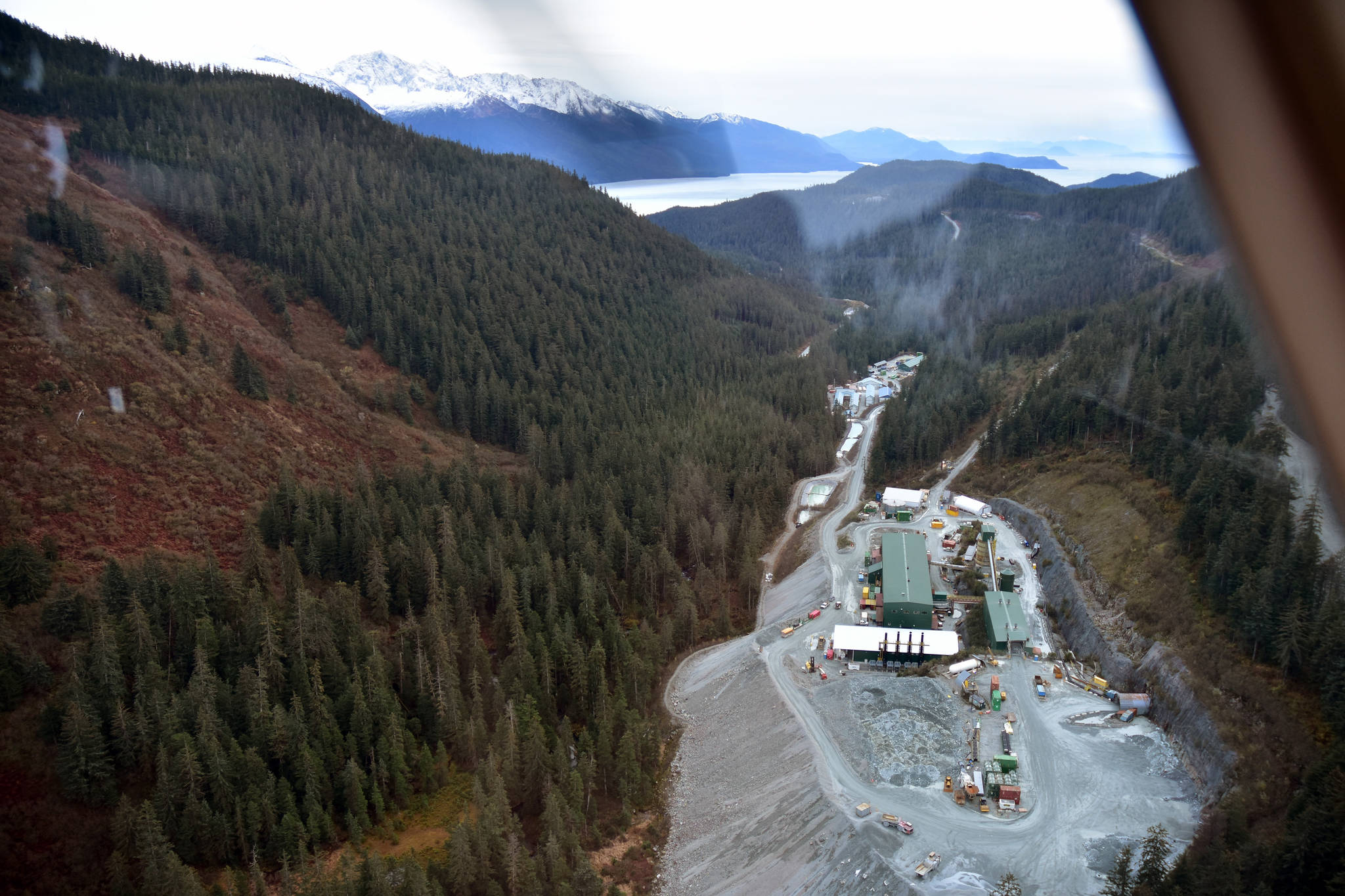 The Kensington Gold Mine facility on Monday, Oct 14. 2019. (Peter Segall | Juneau Empire)