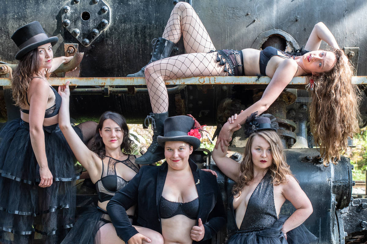 Th Nude & Rude Revue burlesque troupe is holding events in Juneau Thursday, Friday and Saturday as part of the Guilty Pleasures 2019 tour. It’s also a homecoming of sorts for troupe members and co-producers Cameron Brockett and Taylor Vidic. (Courtesy Photo | Claire Geneva)