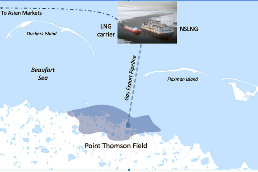 A map of the potential shipping facilities at Point Thompson. (Courtesy photo | Qilak LNG)