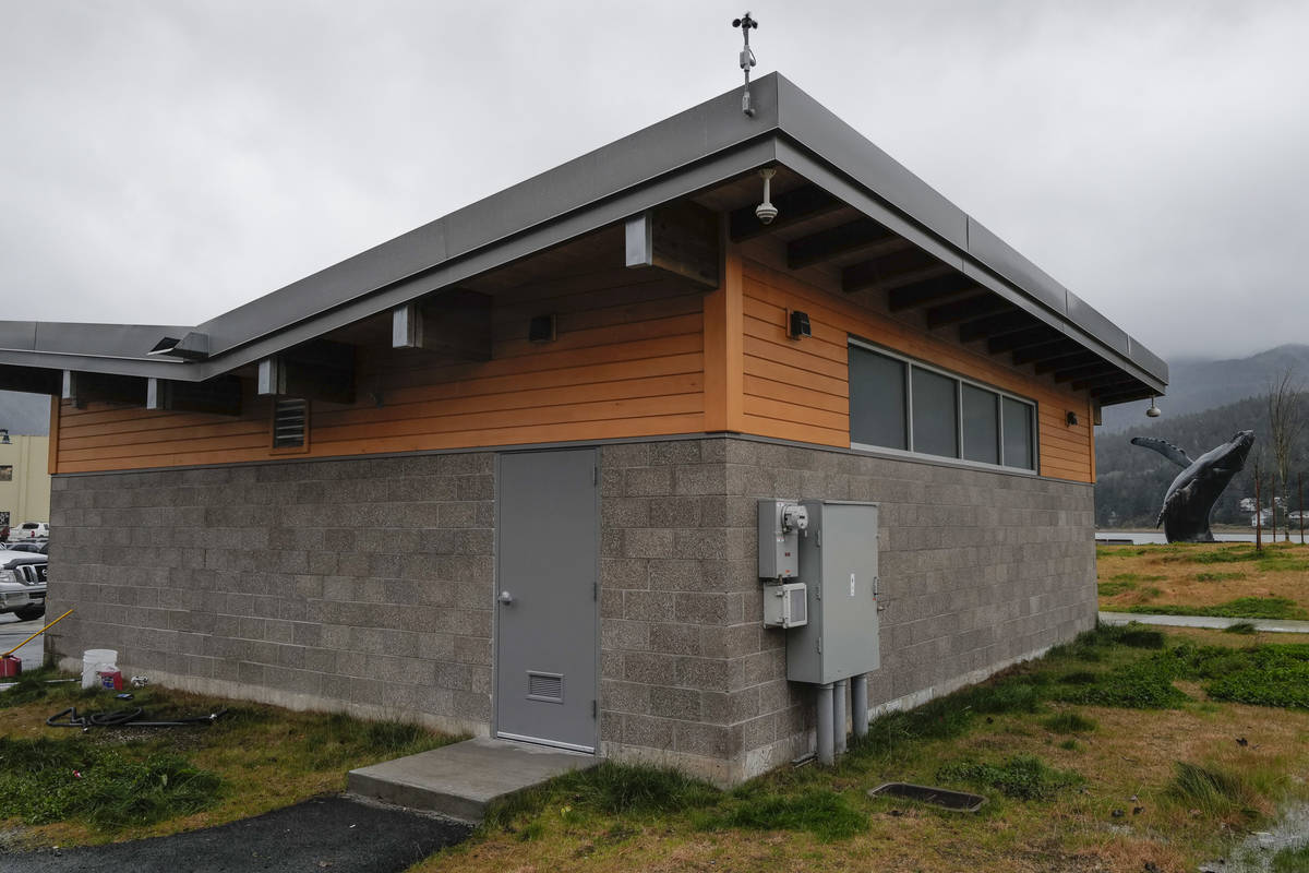 The wastewater pumps were overwhelmed during an early October storm and caused a backup of sewage into the Mayor Bill Overstreet Park utilities building. (Michael Penn | Juneau Empire)