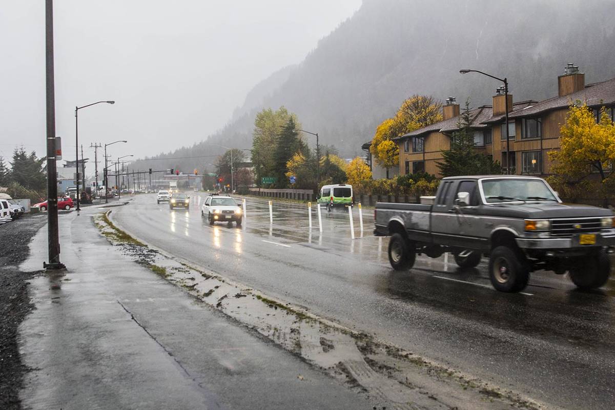 Repairs to Egan Drive will wind down until the spring thaw. (Michael S. Lockett | Juneau Empire)