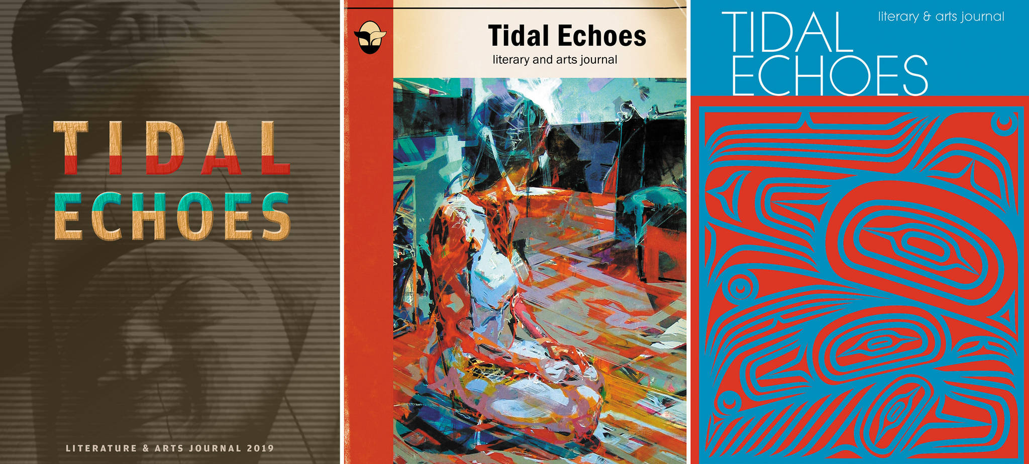 The last three “Tidal Echoes” covers were designed by by Wayne Price, Christofer Taylor and Rico Lanaat’ Worl. This year’s cover will be designed by featured artist Pat Race. Playwright Maureen Longworth is this year’s other featured artist. (Courtesy photo | University of Alaska Southeast)