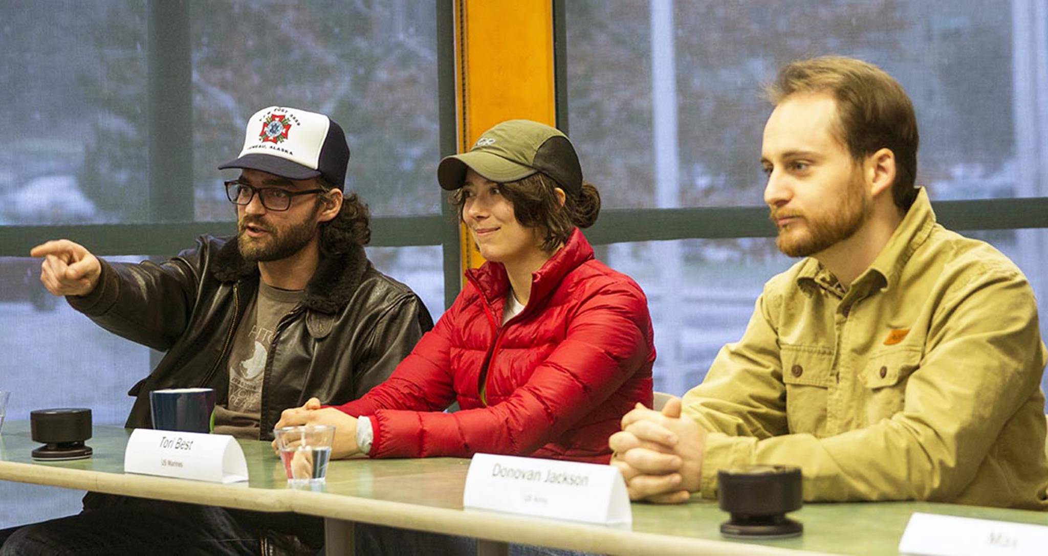 University of Alaska Southeast held a Veterans Day celebration on Nov. 11, 2019, including a panel of student veterans talking about their experience transitioning out of the service. (Michael S. Lockett | Juneau Empire)