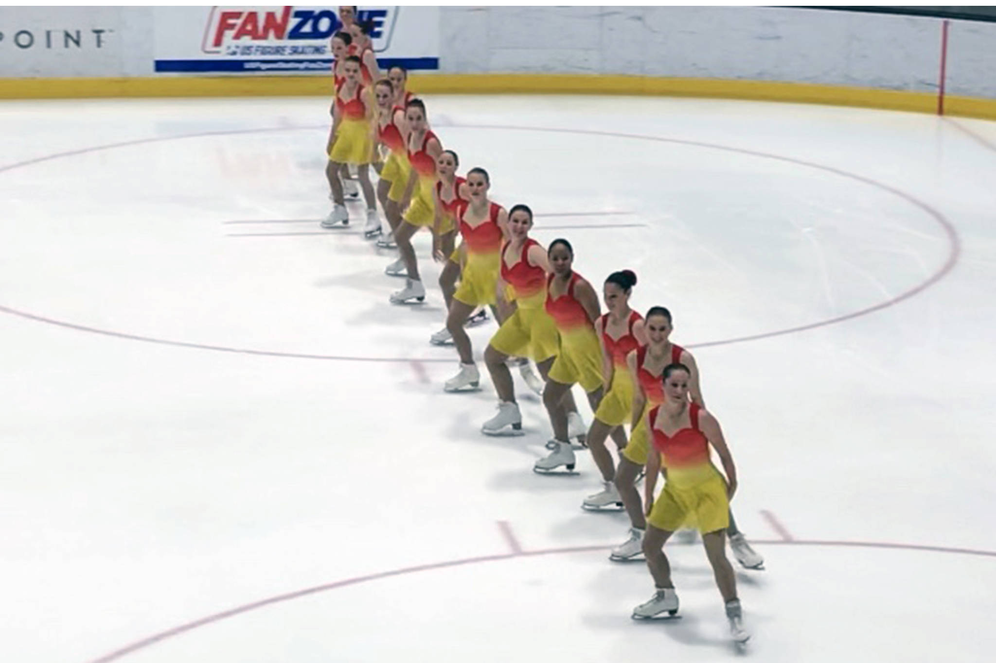 Team Forget Me Not at the Synchronized Fall Classic at the Great Park Ice & Fivepoint Arena in Southern California on Sunday, Nov. 10, 2019. (Courtesy Photo | Leah Farzin)