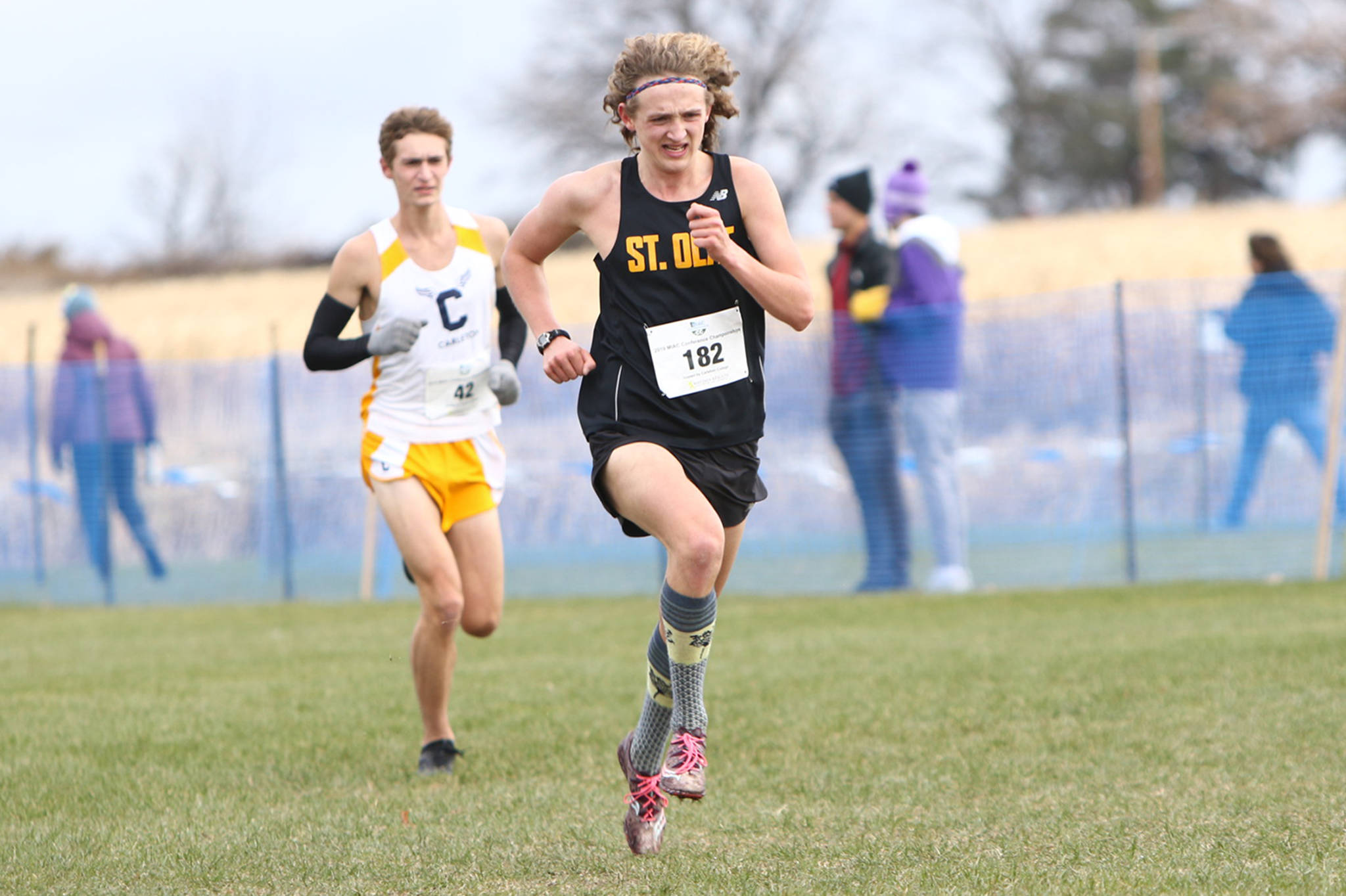 St. Olaf College freshman Arne Ellefson-Carnes competes in the Minnesota Intercollegiate Athletic Conference championship meet at Carleton College in Northfield, Minnestoa, on Saturday, Nov. 2, 2019. Ellefson-Carnes, a 2019 Juneau-Douglas High School: Yadaat.at Kale graduate, ran in the NCAA Division III National Championships on Saturday, placing 159th out of 280 runners. (Courtesy Photo | St. Olaf College)