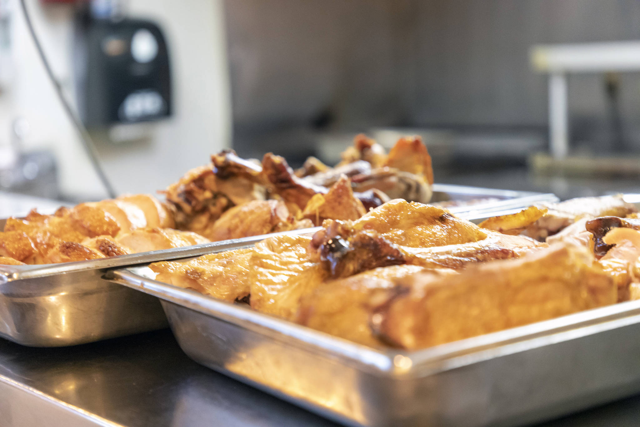 Turkey served at the Juneau Salvation Army Thanksgiving Dinner at the Hangar on the Wharf on Thursday, Nov. 28, 2019. (Courtesy Photo | Juneau Salvation Army)