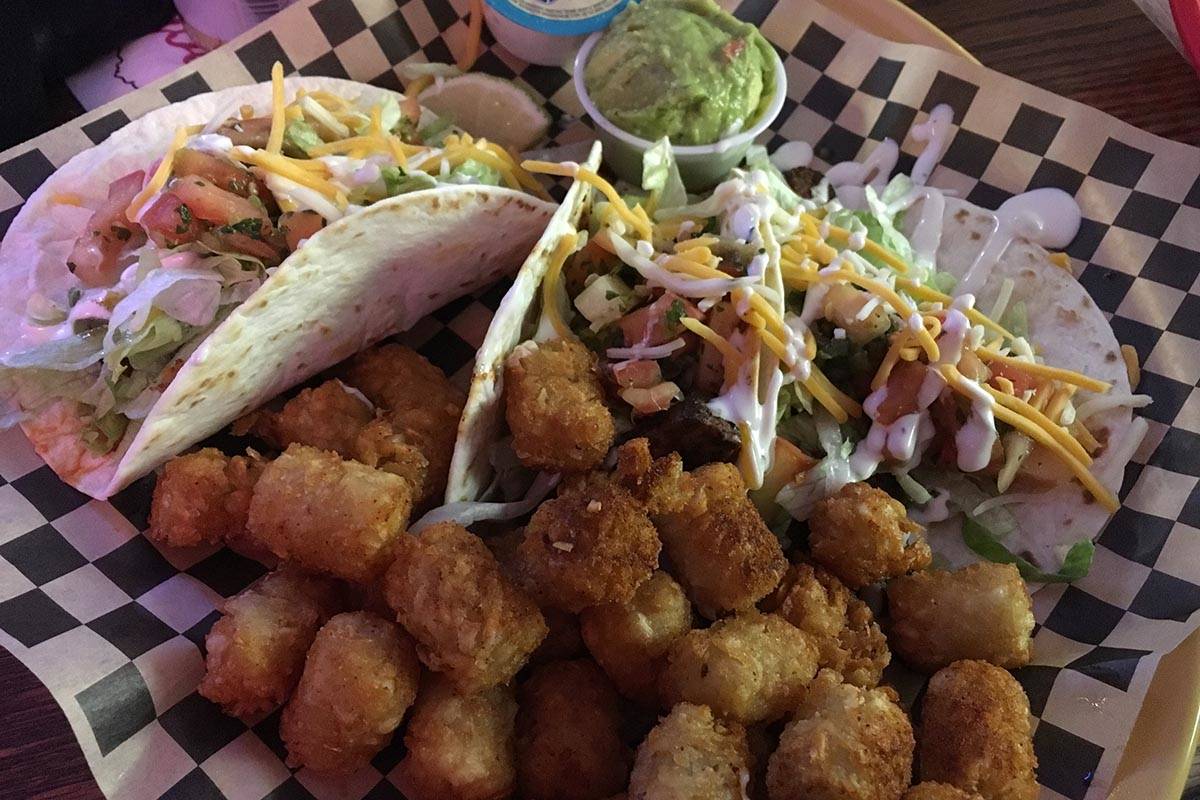 The Taco Tuesday special from Devil’s Hideaway at Squirez Bar in Auke Bay. (Michael S. Lockett | Juneau Empire)