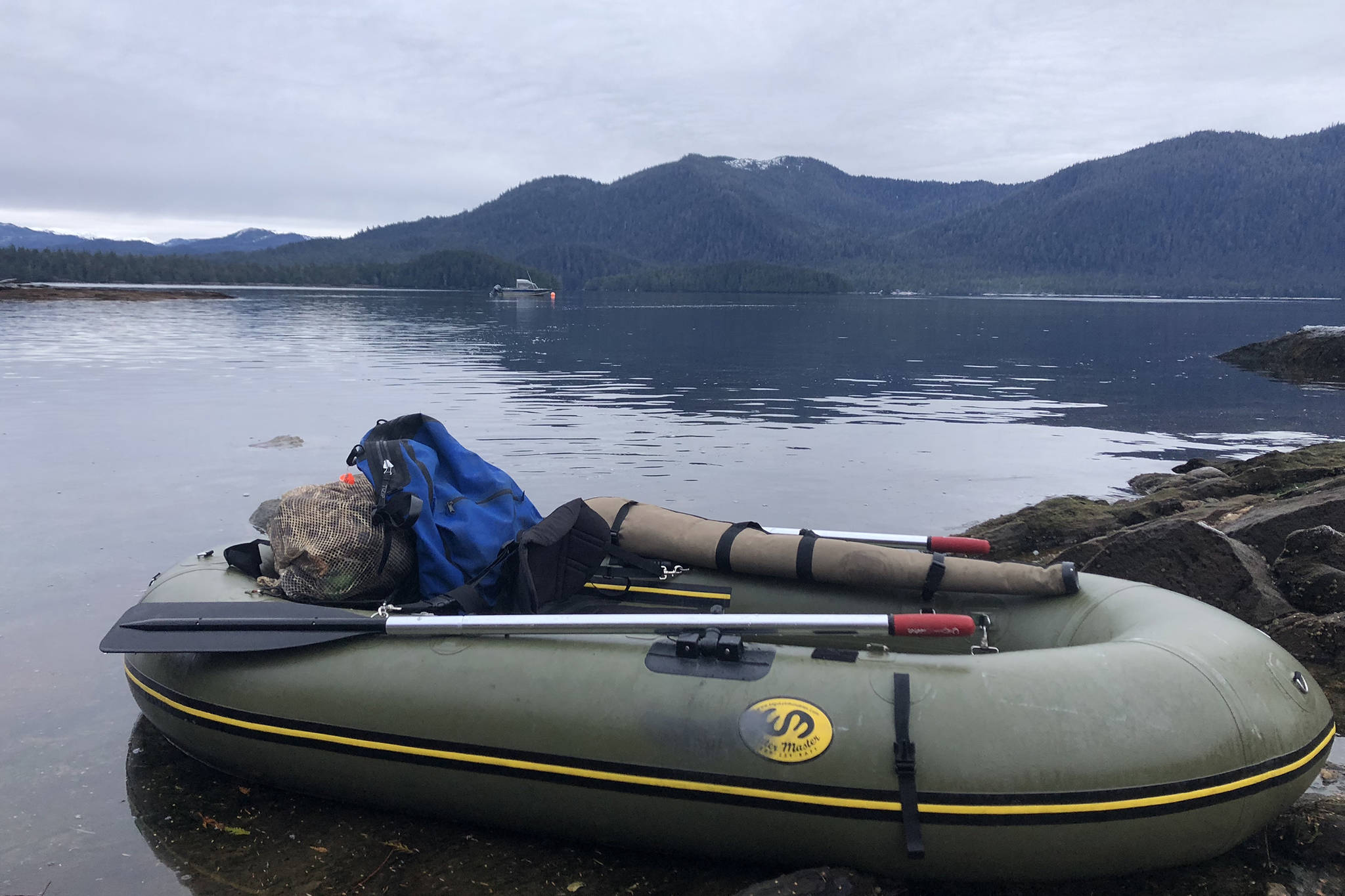 The author is afraid of canoes and kayaks, so he uses this raft to go from anchored boat to shore for failed waterfowl hunts. (Courtesy Photo | Jeff Lund)