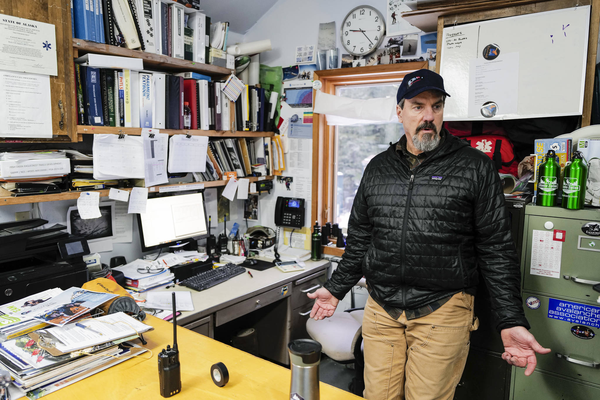 Snow Safety Director Brian Davies talks about gearing up for the season at Eaglecrest Ski Area on Thursday, Dec. 12, 2019. (Michael Penn | Juneau Empire)