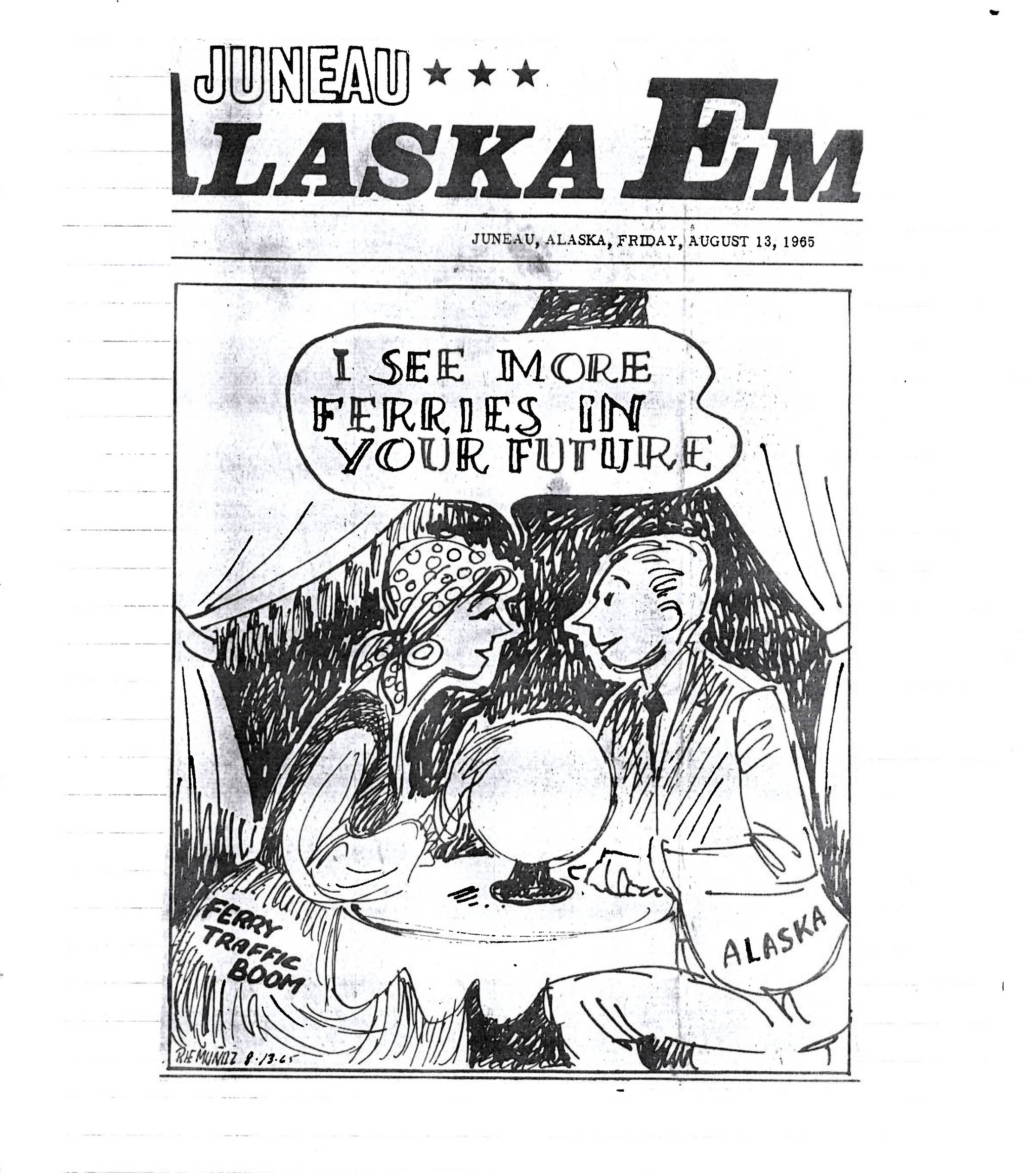 This cartoon is part of a collection of Rie Munoz artwork recently donated to the Juneau-Douglas City Museum. (Courtesy Photo | Juneau-Douglas City Museum)