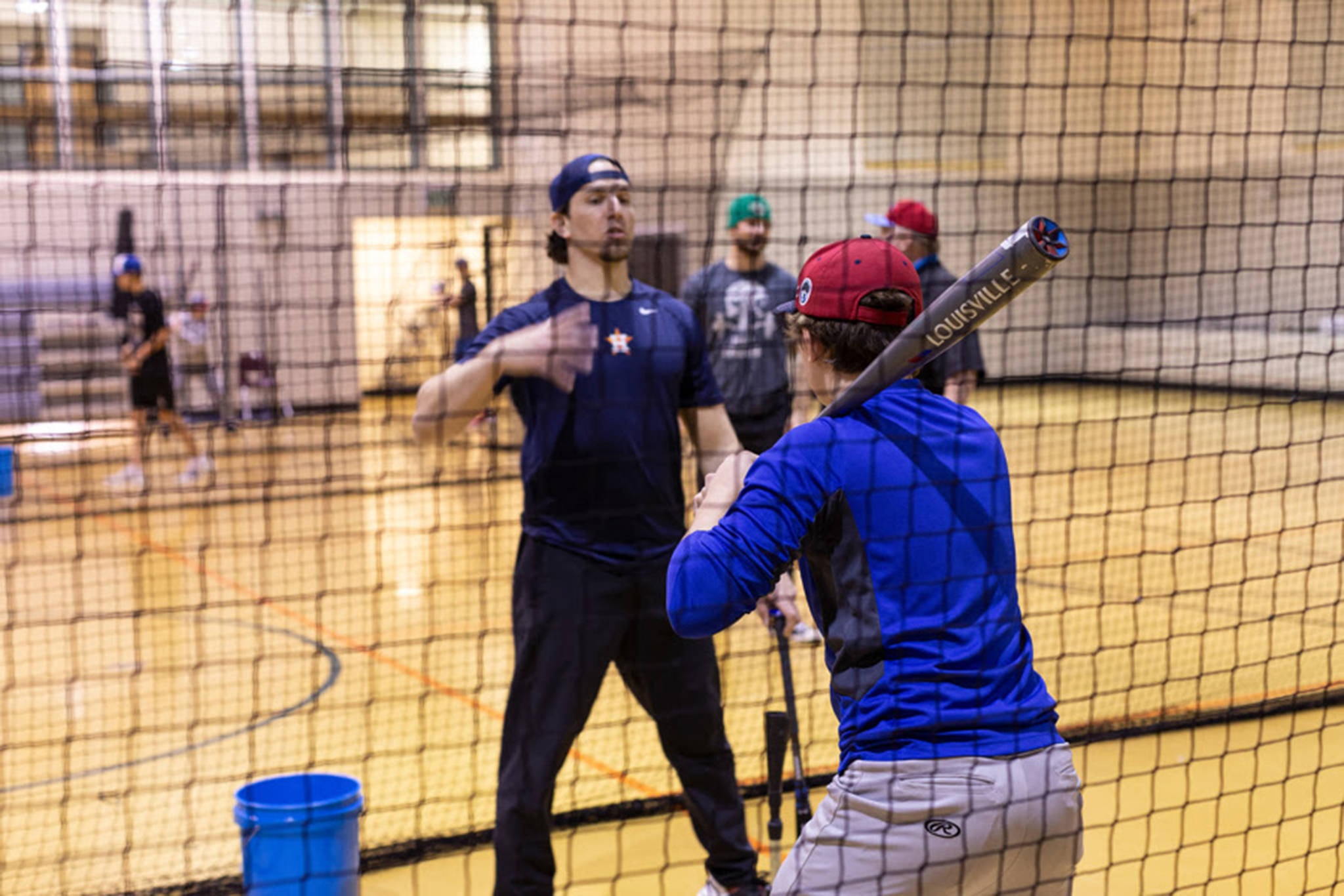 An instructor with the Winter College Coaches Baseball Camp leads a drill. (Courtesy Photo | American Legion Baseball)