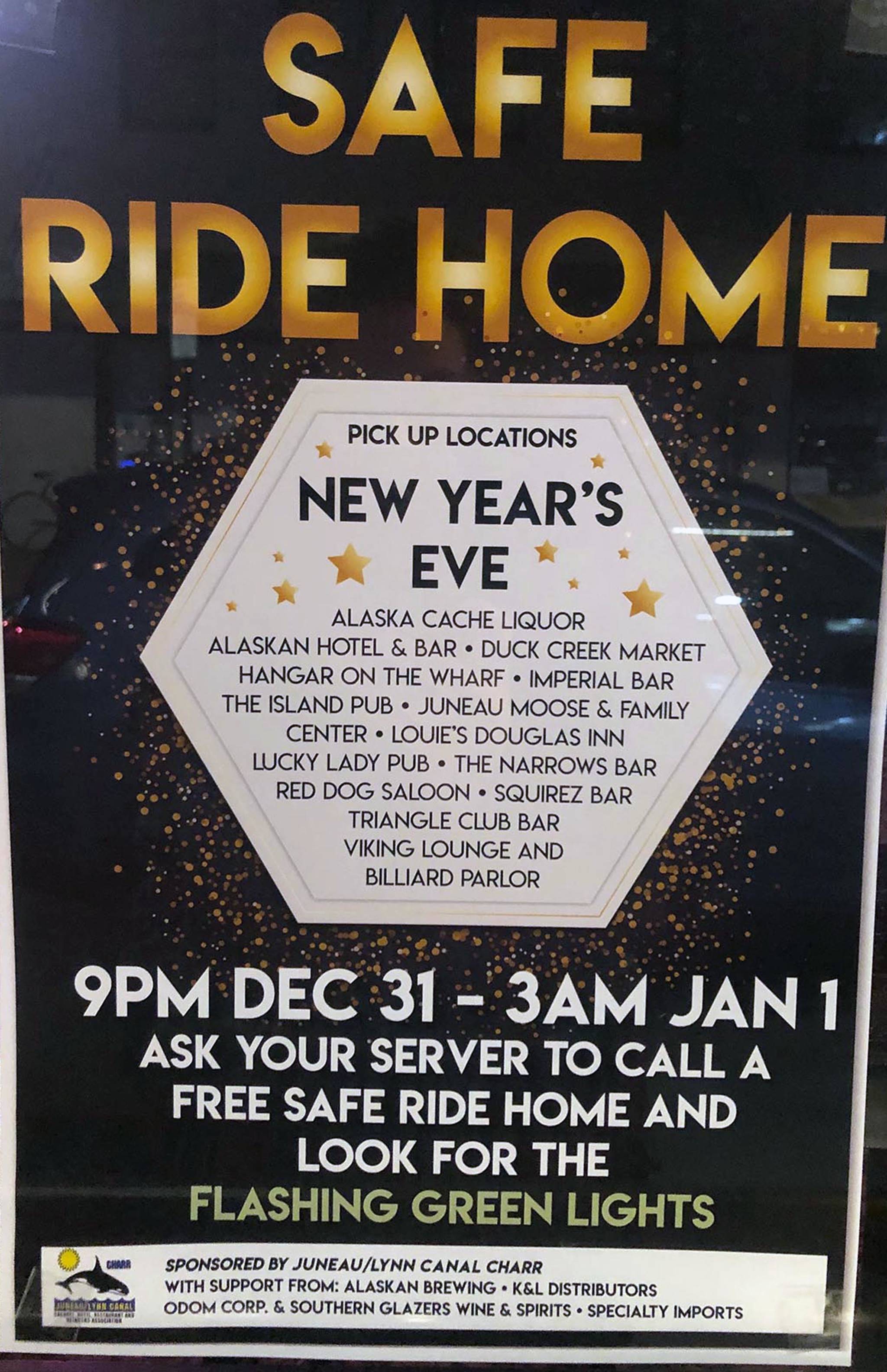 Don’t drink and drive on New Year’s Eve, ride safe for free