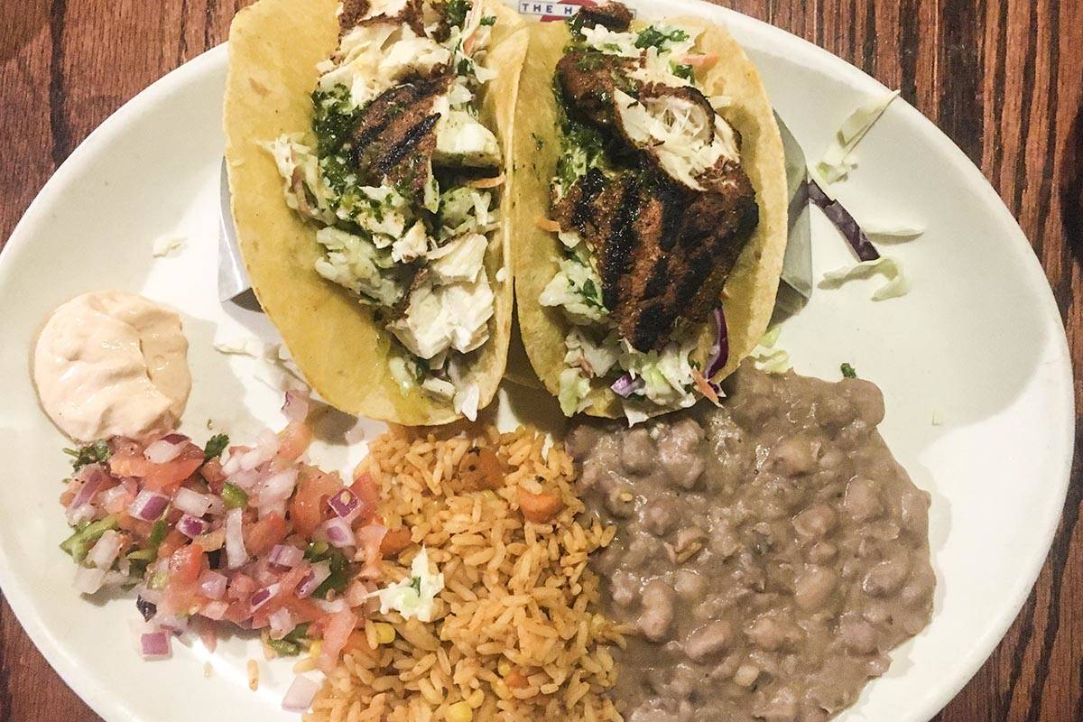 The Halibut Tacos at the Hangar on the Wharf, Jan. 1, 2020. (Emily Russo Miller | Juneau Empire)