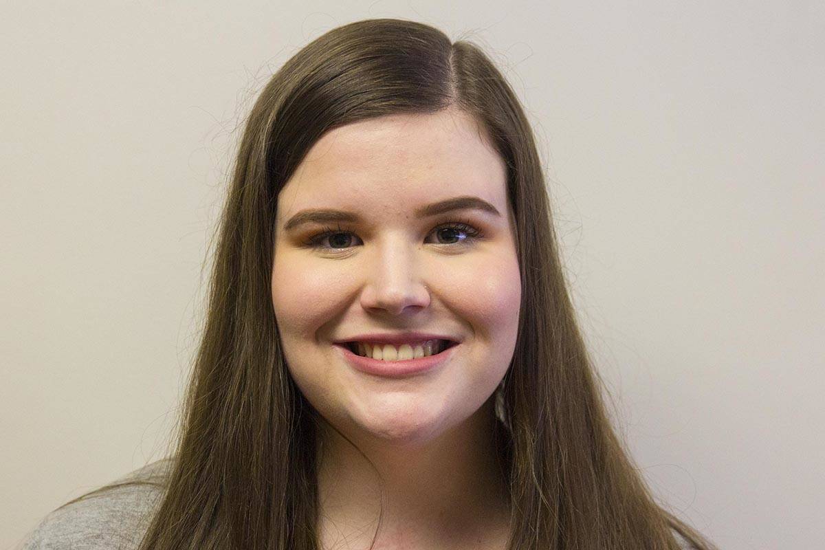 Stella Tallmon, a senior at Juneau-Douglas High School: Yadaa.at Kalé, was one of 104 students picked across the country to take part in the U.S. Senate Youth Program in March. (Michael S. Lockett | Juneau Empire)