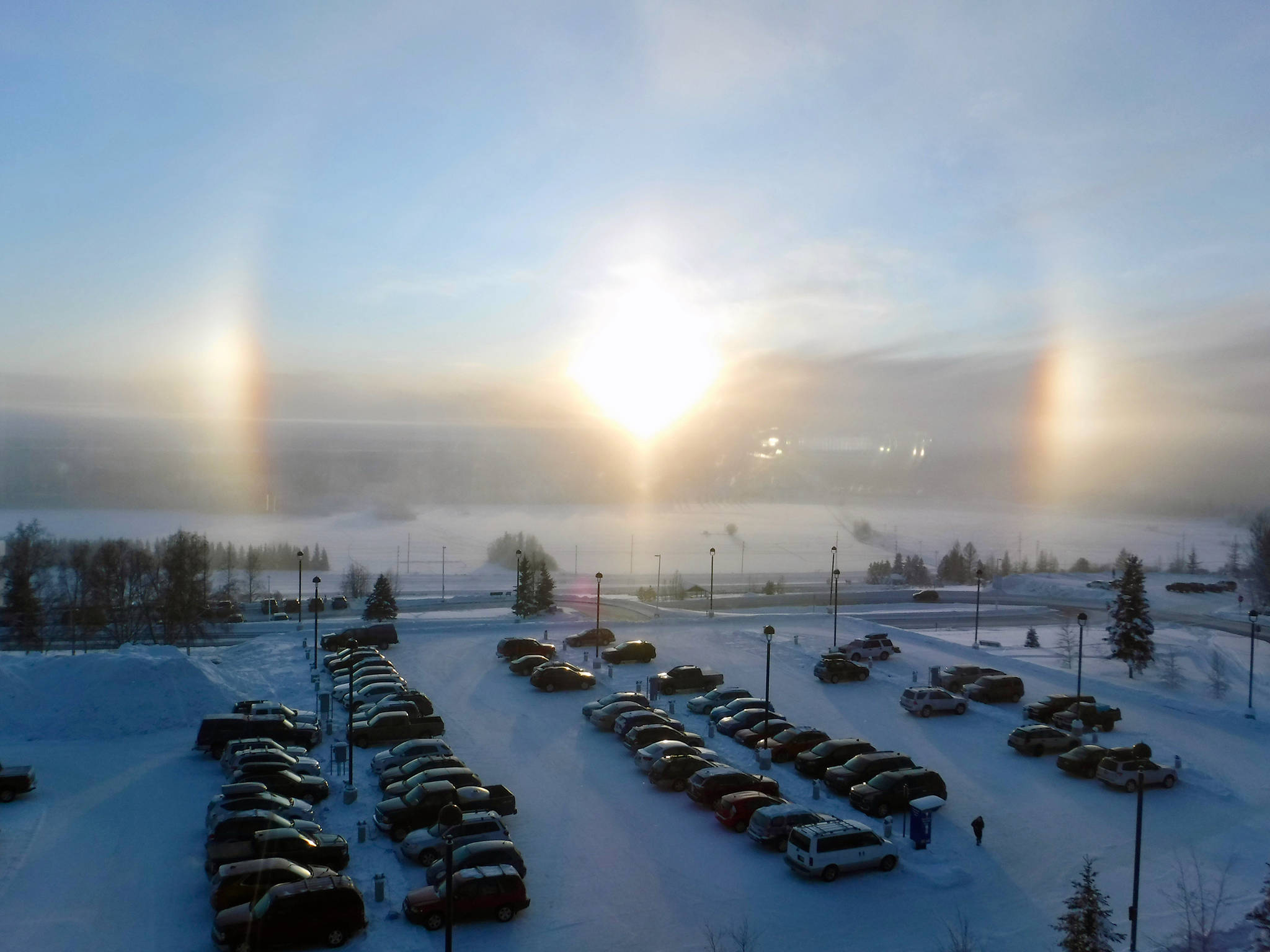 Ned Rozell | For the Juneau Empire                                 Sundogs seen from the University of Alaska Fairbanks campus on Jan. 23.