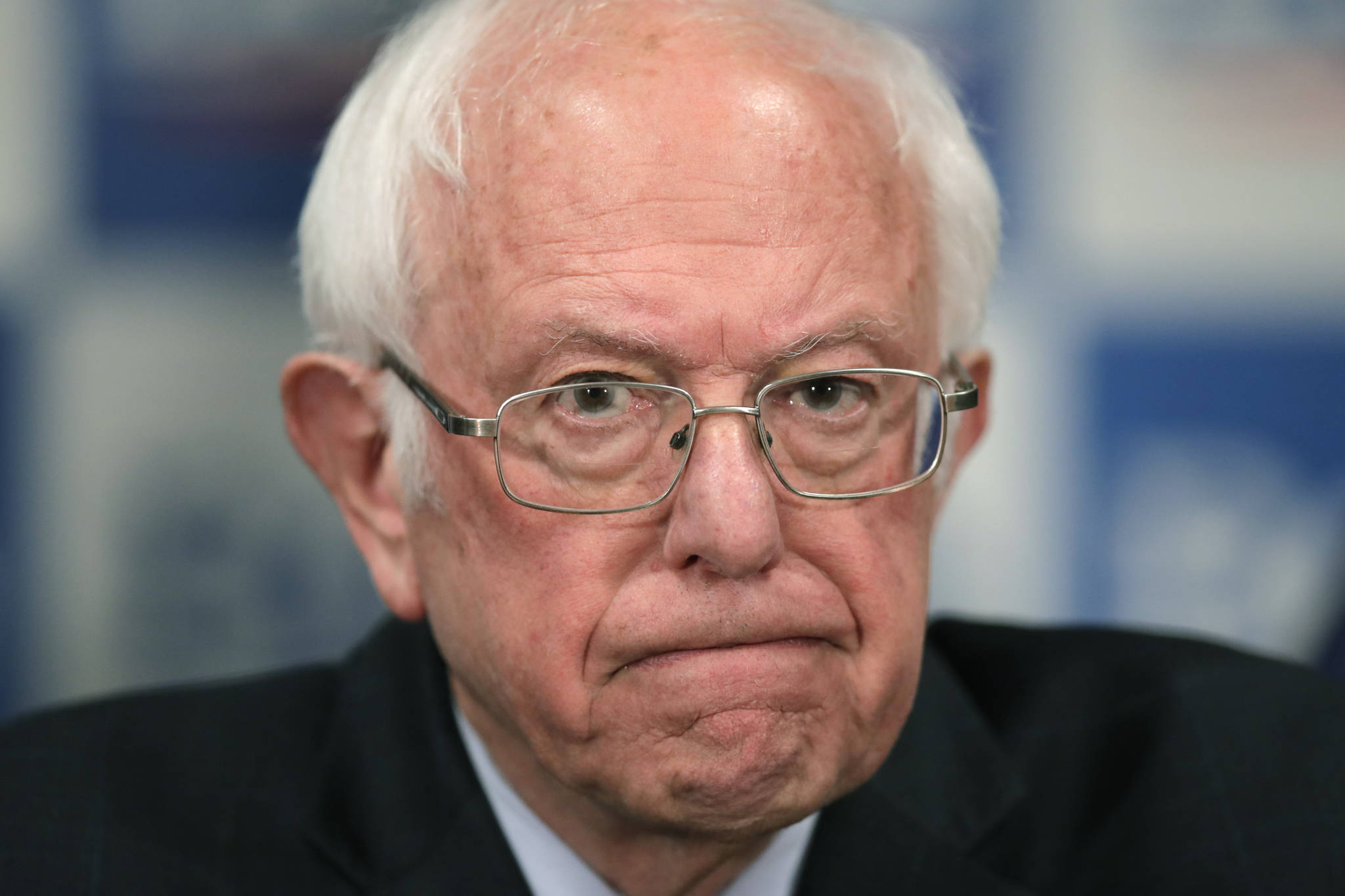 Then-Democratic presidential candidate, Sen. Bernie Sanders, I-Vt., speaks to reporters about coronavirus in Burlington, Vt. (AP Photo/Charles Krupa, File)