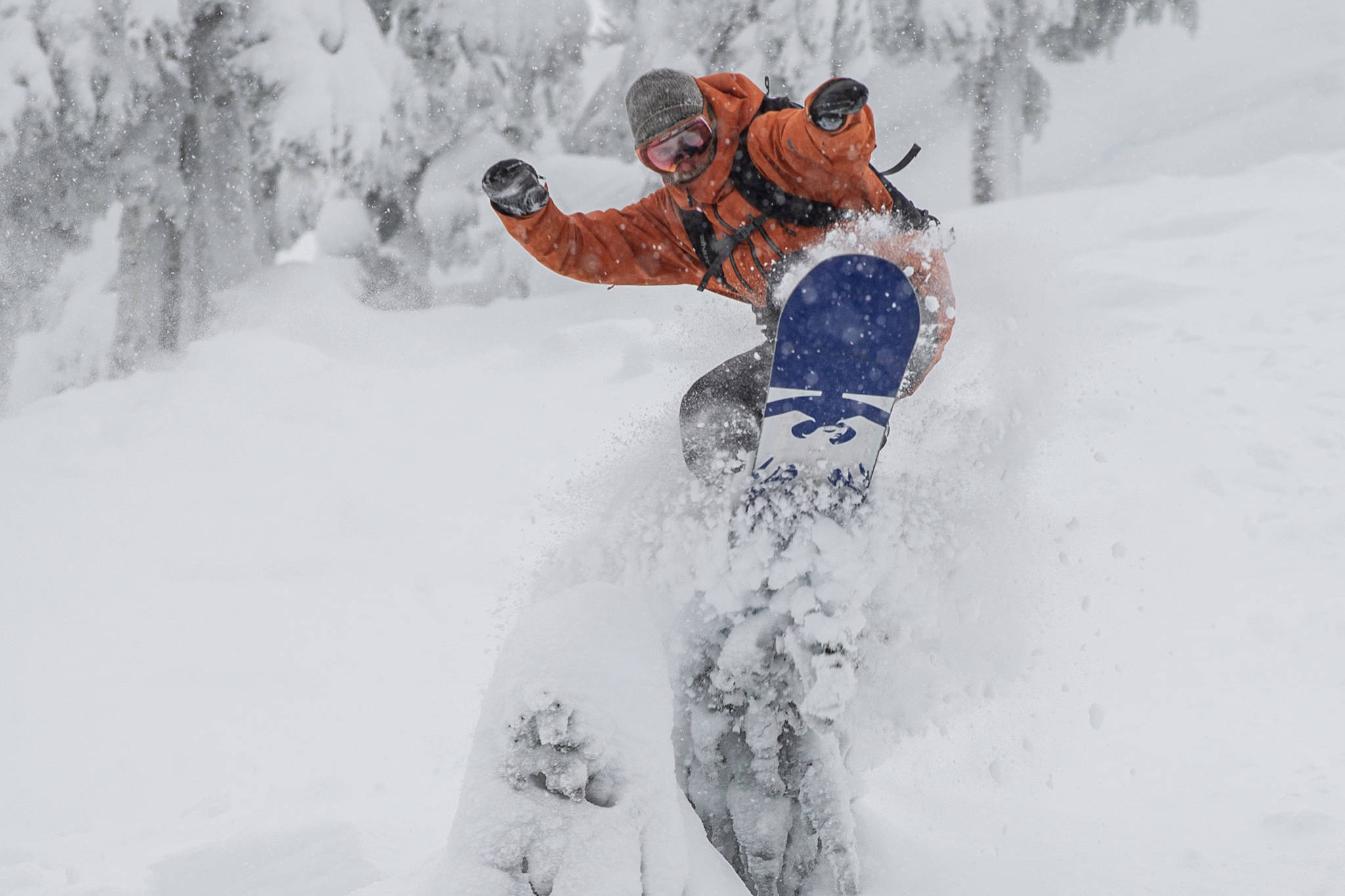 A snowboarder makes his way through the snow at Eaglecrest Ski Area earlier this month. The City and Borough of Juneau-owned and operated ski area has received snowfall each of the past 30 days. (Courtesy Photo | Jeremy Lavendar)
