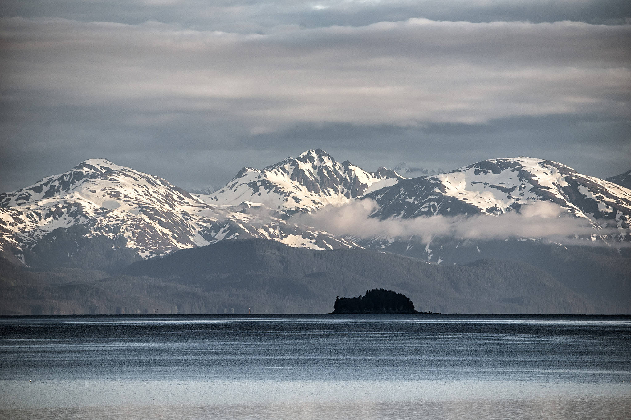 The Chilkat Range can be seen with Sentinel Island and Vanderbilt Reef. (Courtesy Photo | Kenneth Gill, gillfoto)
