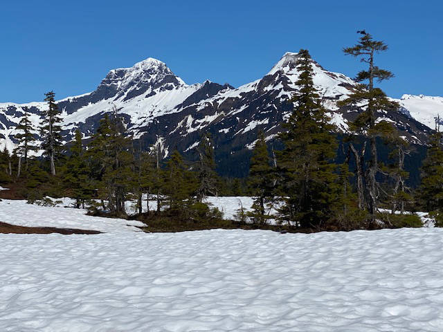 Spaulding Meadow is still mostly covered with snow as of May 27. ( Courtesy Photo | Denise Carroll)