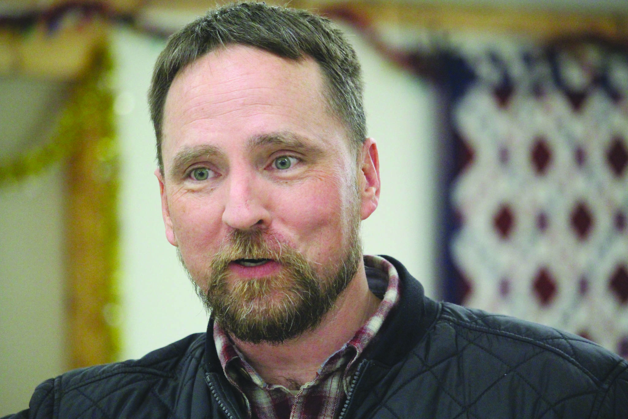 Rep. Ben Carpenter, R-Nikiski, speaks to constituents during a town hall at the Funny River Community Center in Funny River, Alaska in January 2020. (Photo by Brian Mazurek | Peninsula Clarion File)