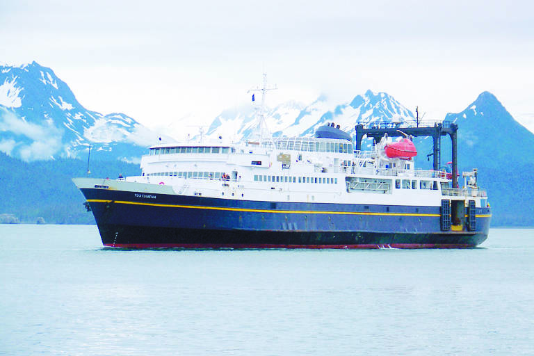 The M/V Tustumena comes into Homer after spending the day in Seldovia in 2010. (Homer News File)