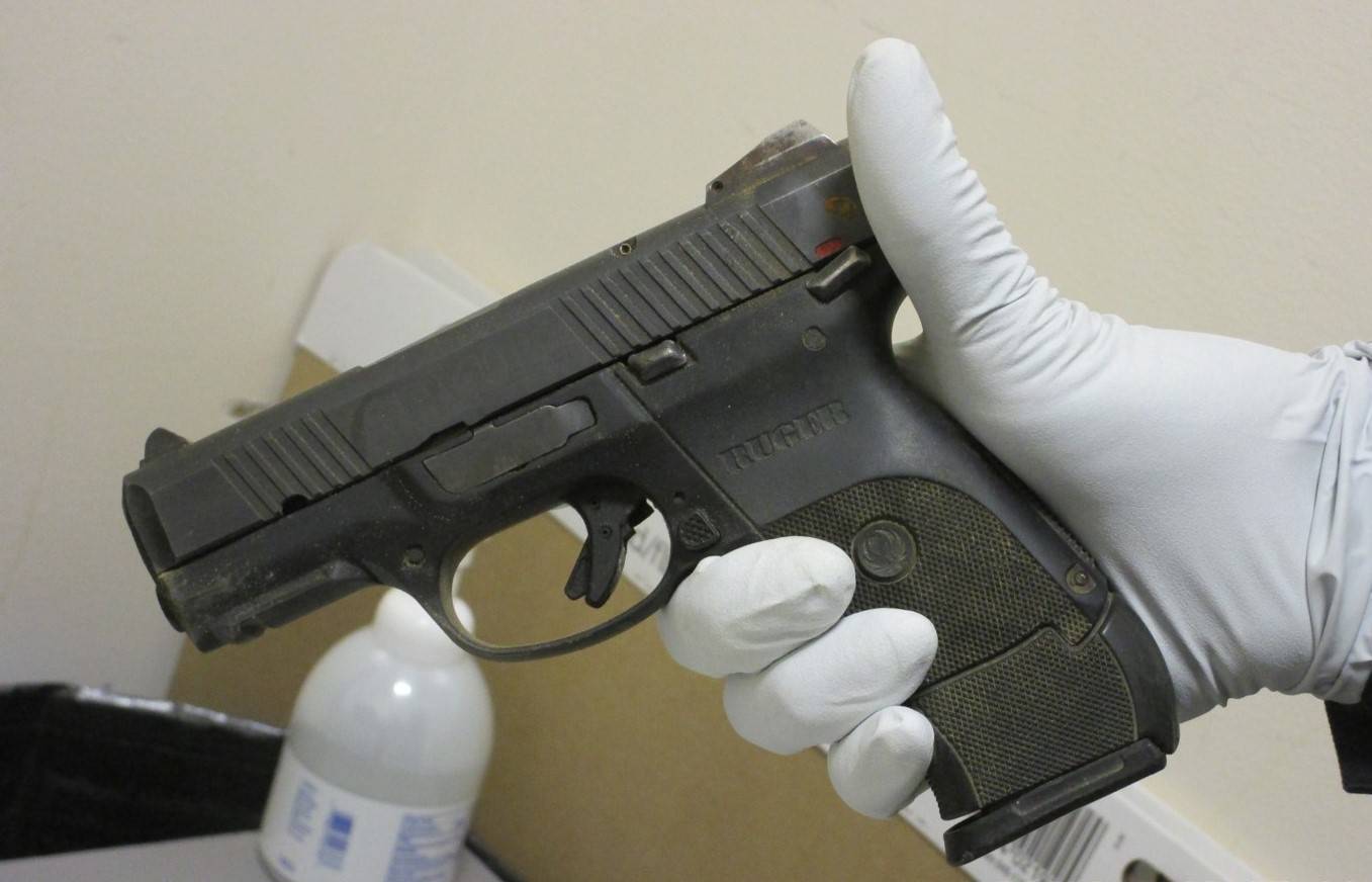 Transportation Security Administration officials say this firearm was found loaded Monday morning in a travelers carry-on luggage. The man, who TSA did not identify, had a ticket to fly to Seattle-Tacoma International Airport, according to TSA. (Courtesy Photo | TSA)