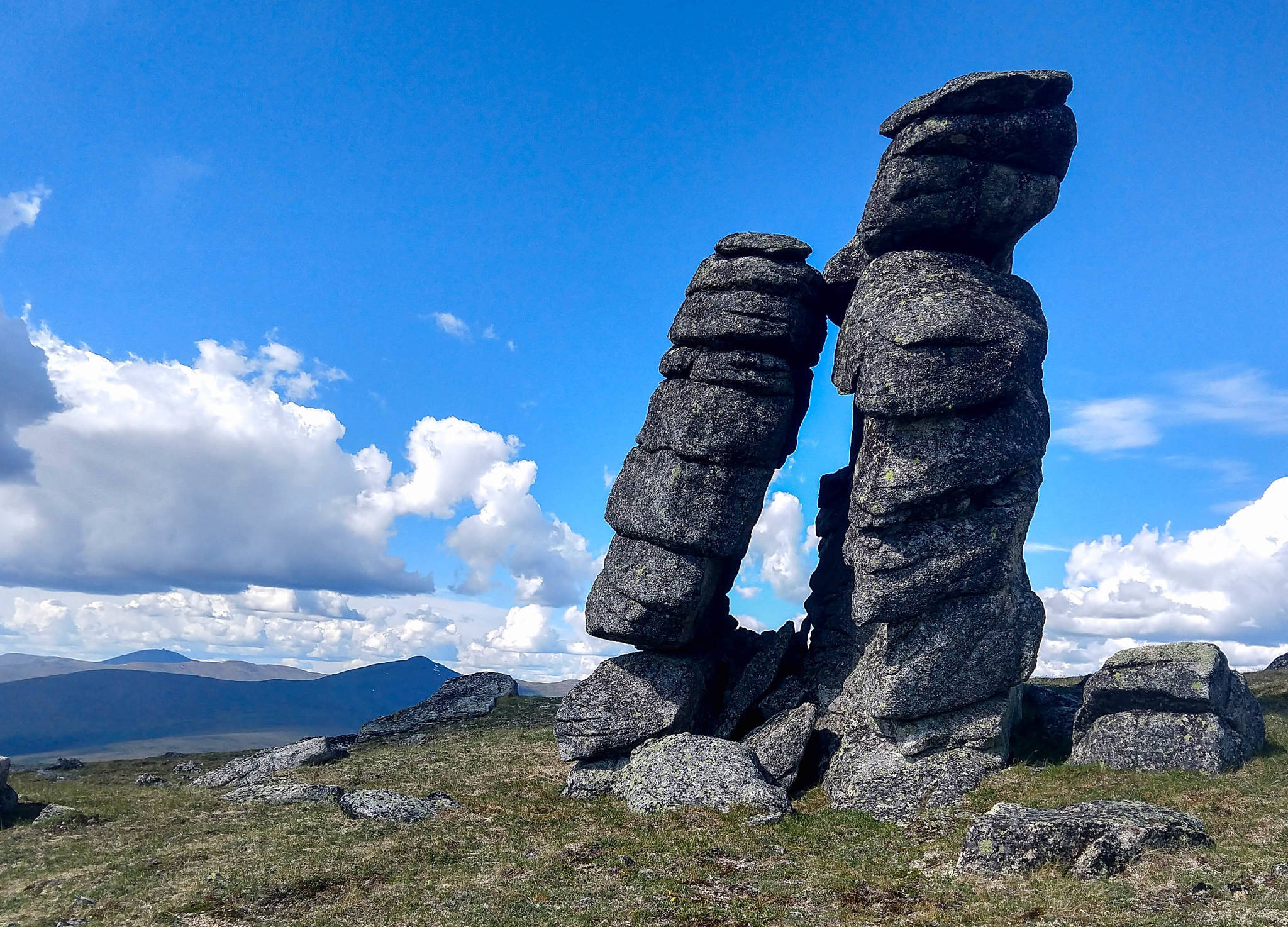 Granite tors tower in front of blue skies near Mount Prindle in Interior Alaska. (Courtesy Photo | Jay Cable)
