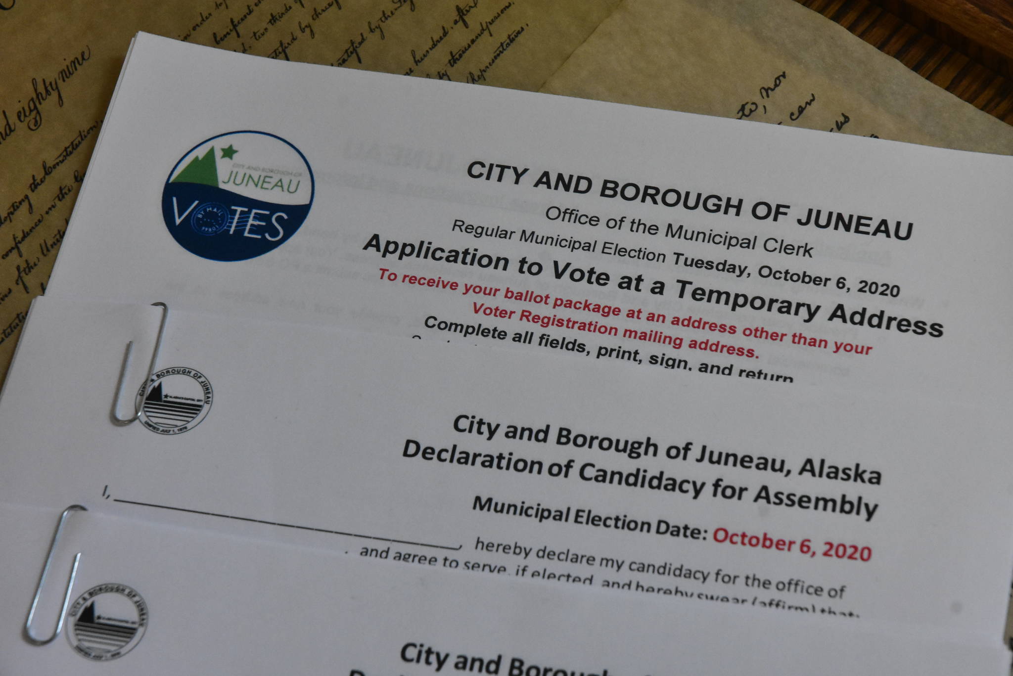 Municipal elections for the City and Borough of Juneau will be held on Oct. 6, 2020, now that candidates have been finalized. (Peter Segall / Juneau Empire)