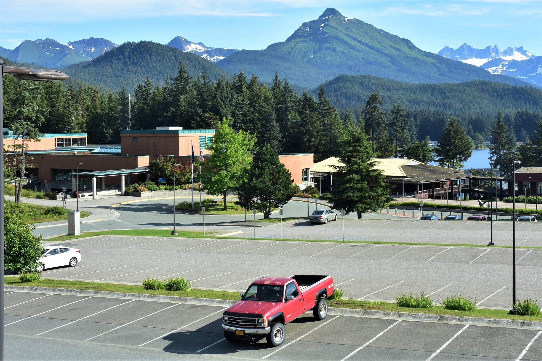 This photo shows the Juneau campus of the University of Alaska Southeast on Friday, July 31, 2020. Classes start Aug. 24 but enrollment is down as both the University of Alaska and UAS have taken financial hits in the past year. Still, university officials say they’re eager to begin the new semester. (Peter Segall / Juneau Empire)