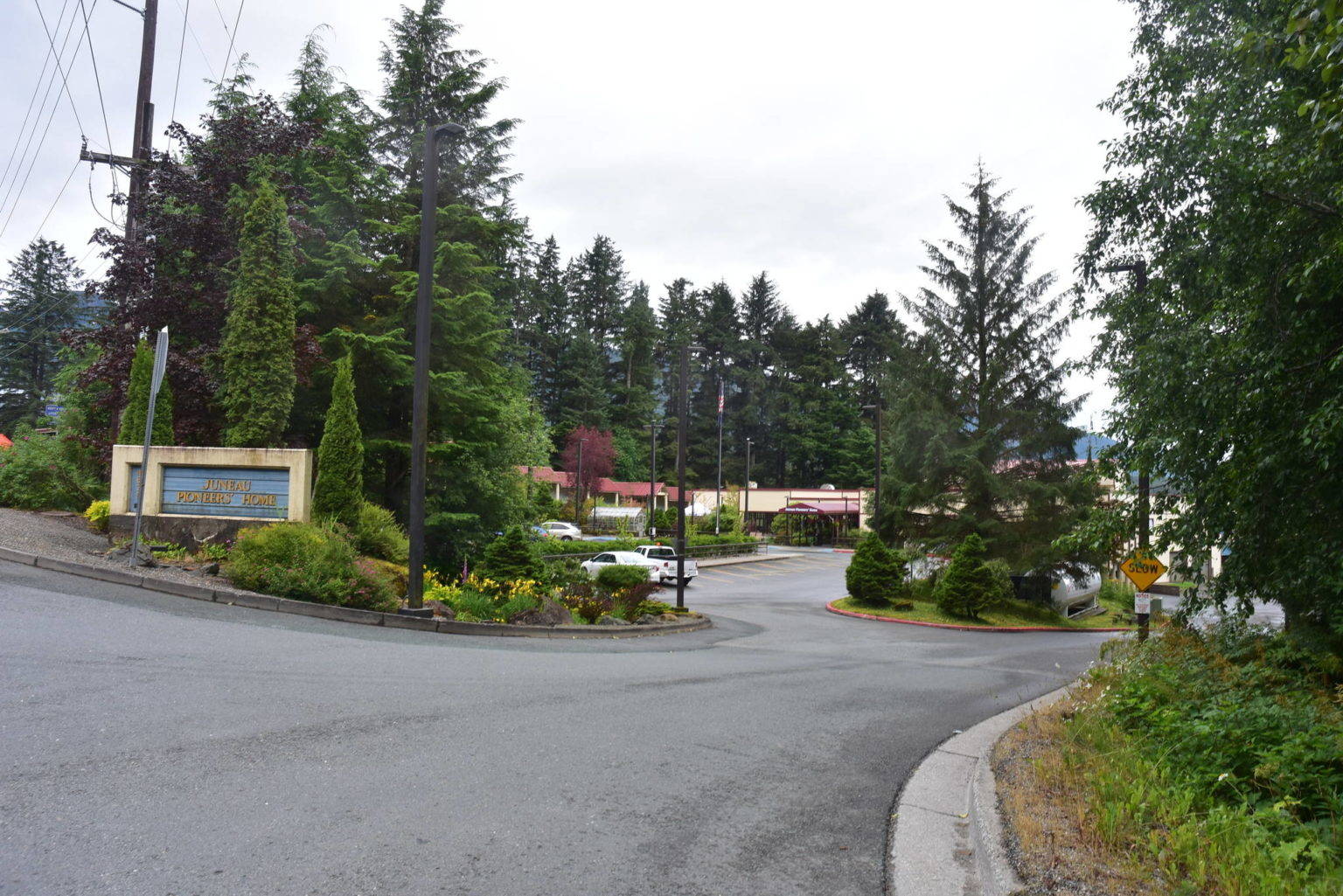 The Juneau Pioner Home on Wednesday, July 15, 2020. There will be no changes to the Juneau Pioneer Home visitor policy following the announcement of three residents and an employee testing positive for coronavirus at the Anchorage Pioneer Home. (Peter Segall / Juneau Empire File)