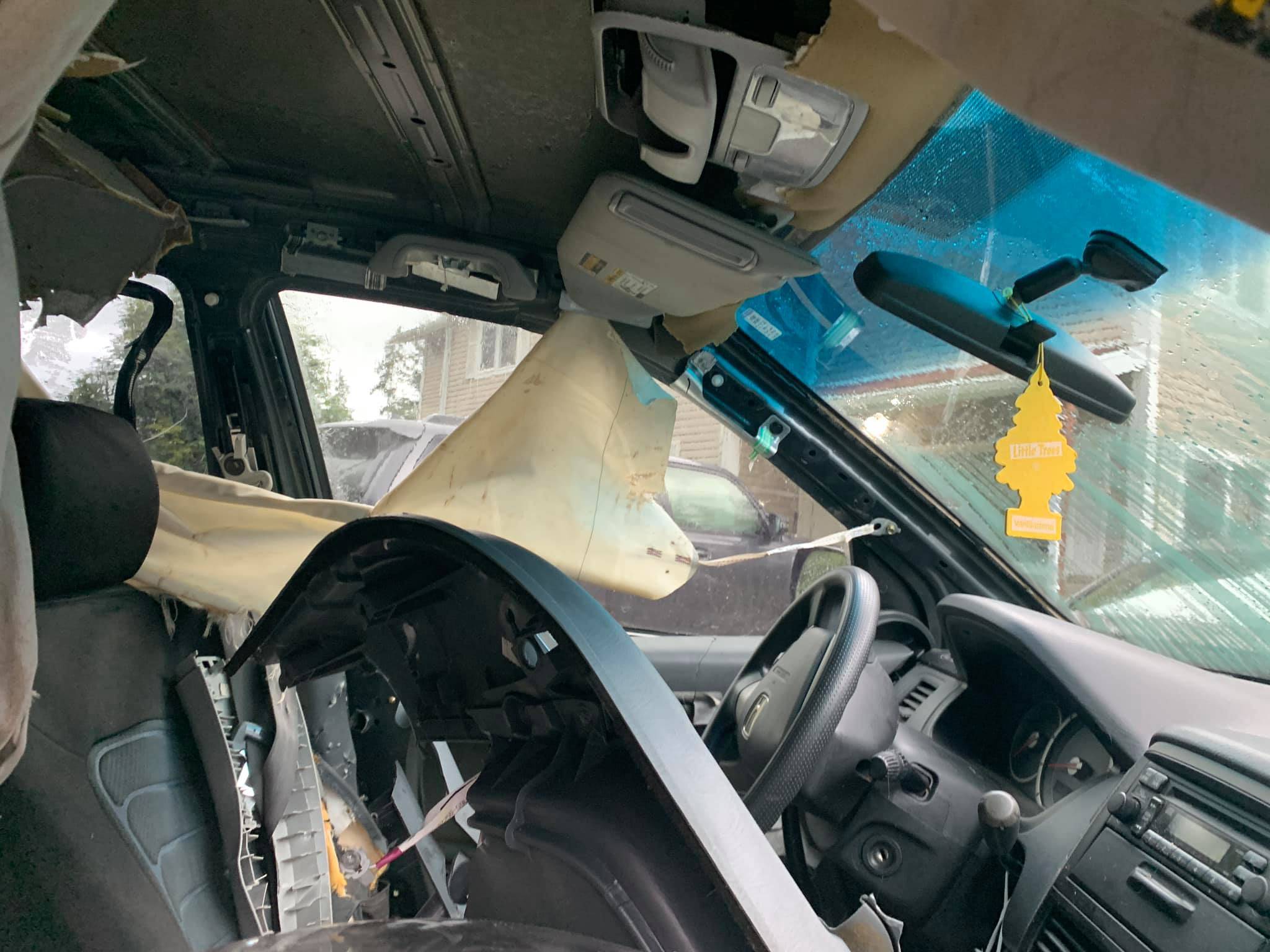 A bear broke into a pizza delivery car Friday morning, chasing the sweet scent. (Courtesy photo / Juneau Pizza)