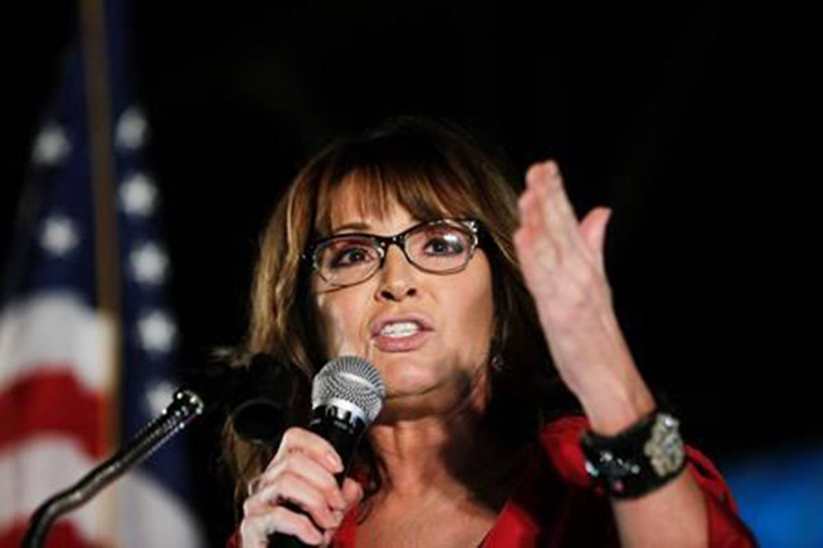 In this Sept. 21, 2017, file photo, former vice presidential candidate Sarah Palin speaks at a rally in Montgomery, Ala. (AP Photo / Brynn Anderson, File)