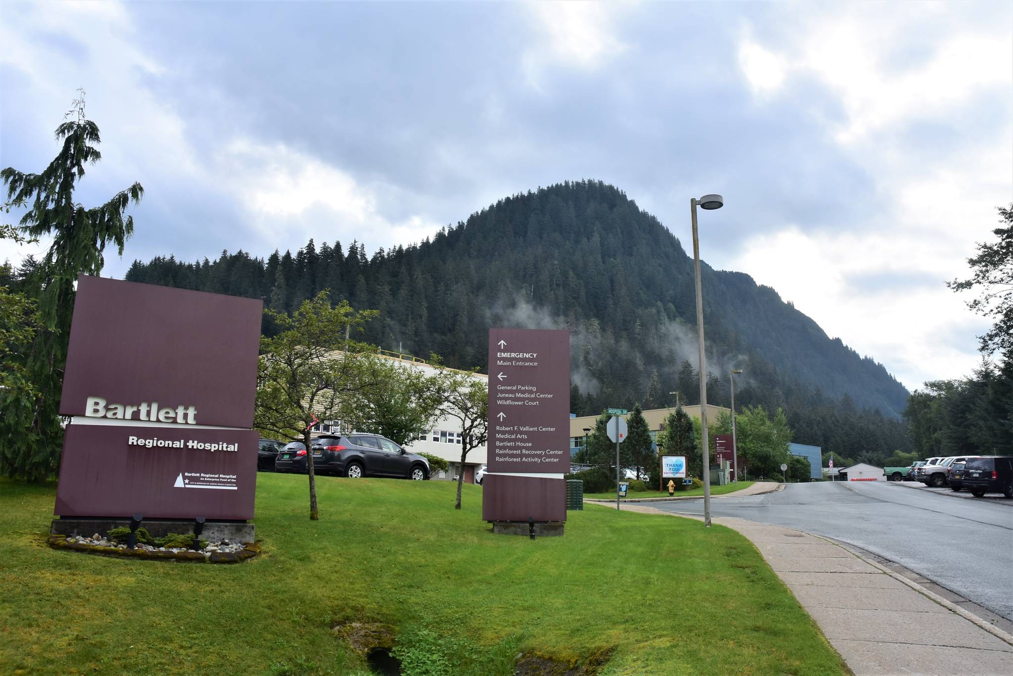 Bartlett Regional Hospital on Thursday, Aug. 27, 2020. The City and Borough of Juneau is awaiting delivery of a testing machine that will allow for advanced coronavirus tests to be processed locally. Due to high demand for the machines, the earliest the city expects to receive the machine is early December, but city officials say that’s being optimistic. (Peter Segall / Juneau Empire)