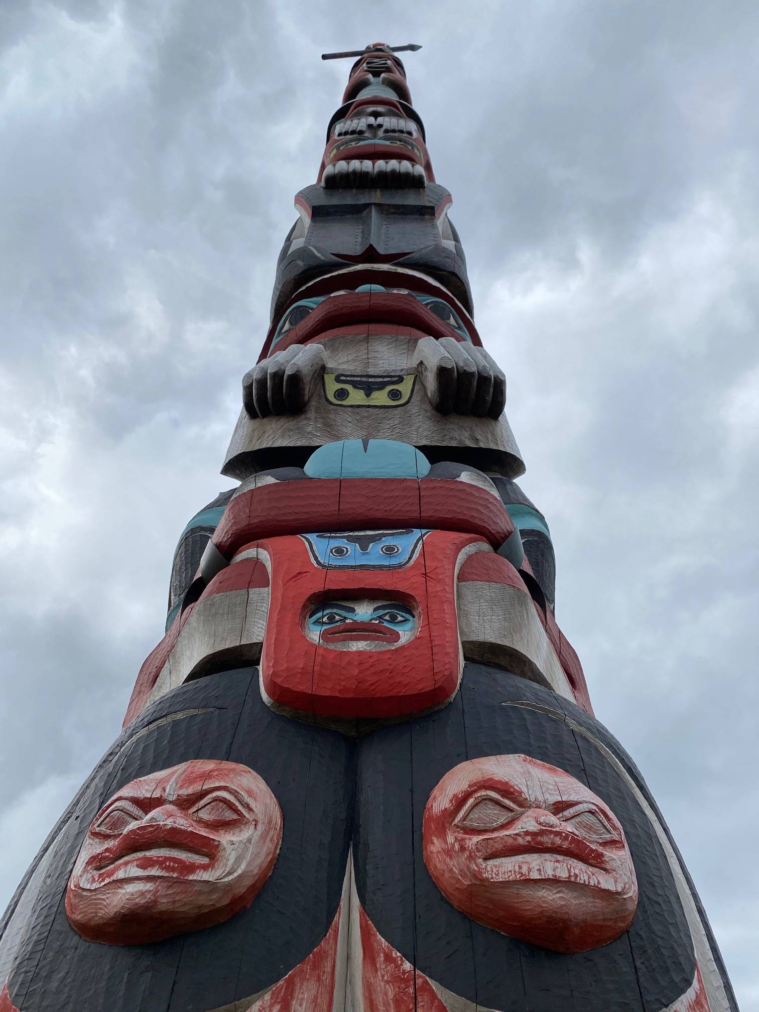 A totem so high that it reaches the sky towers at Sandy Beach on Aug. 29, 2020. (Courtesy Photo / Denise Carroll)