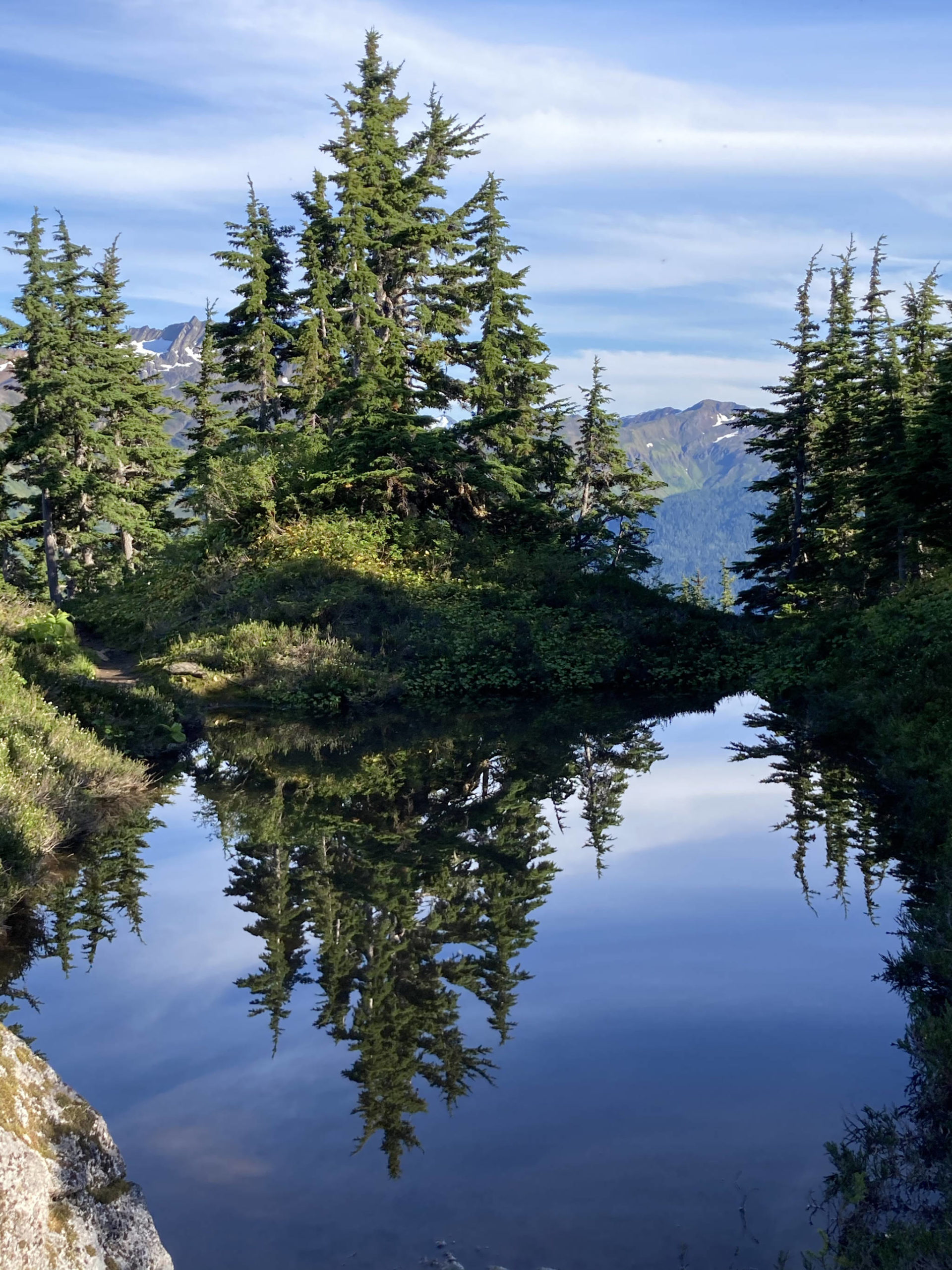 This Sept. 12 photo taken during a hike up Mount McGinnis shows an alpine pond. (Courtesy Photo / Deborah Rudis)