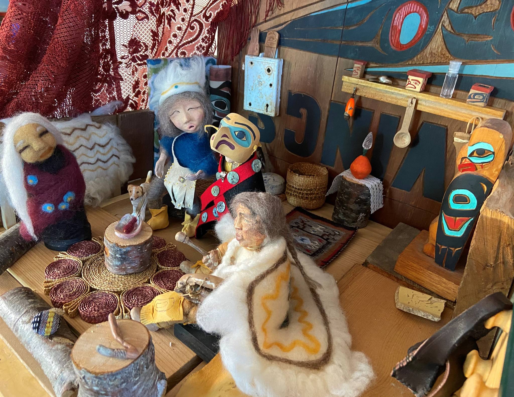 Diorama and dolls created by Kristina Cranston in her home studio located in Sitka. (Courtesy Photo/ Kristina Cranston)