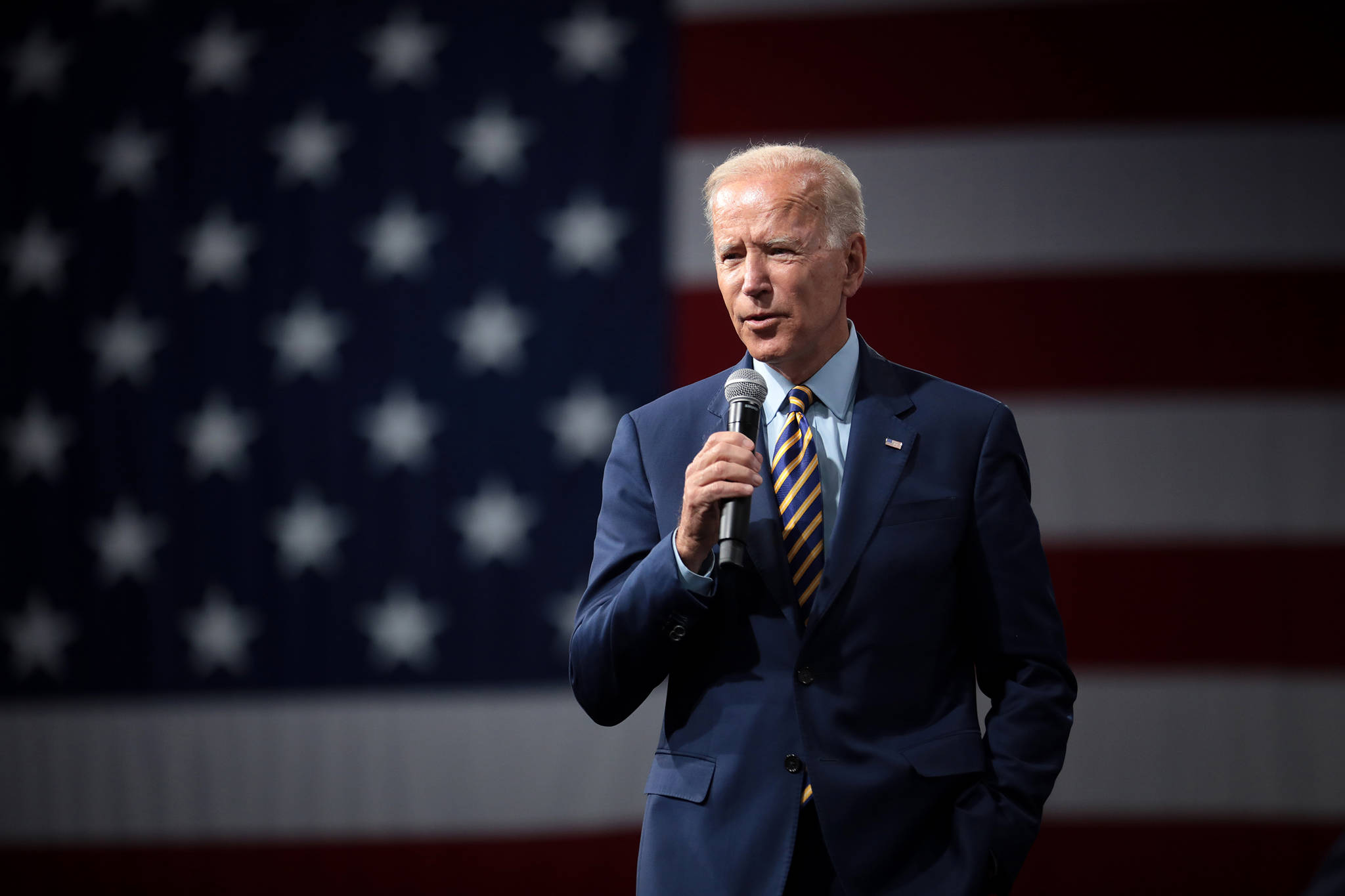Former Vice President of the United States Joe Biden speaks with attendees at the Presidential Gun Sense Forum hosted by Everytown for Gun Safety and Moms Demand Action at the Iowa Events Center in Des Moines, Iowa. (Courtesy Photo / Gage Skidmore, Flickr)