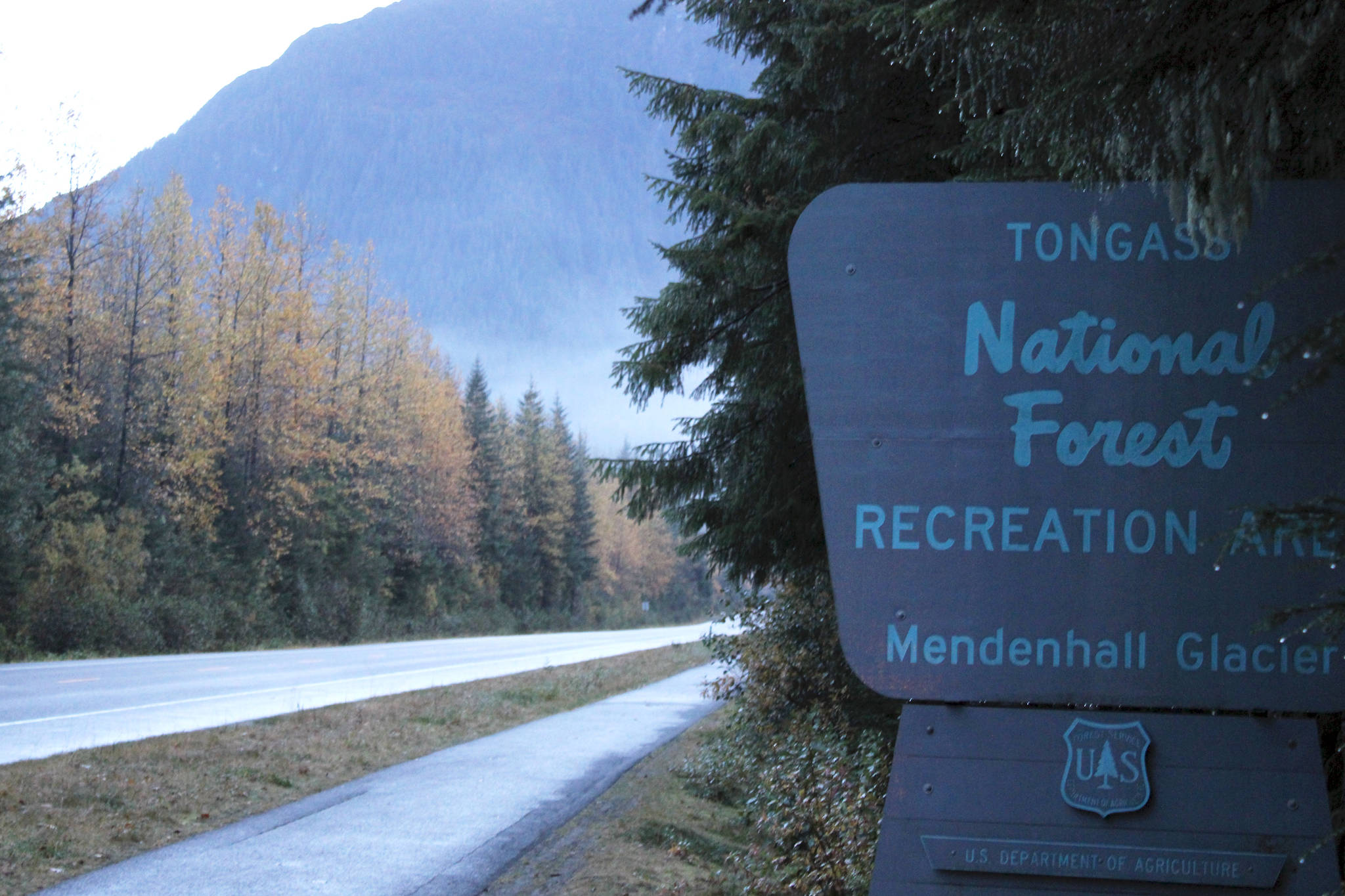 Ben Hohenstatt / Juneau Empire                                This photo shows the entrance to the Mendenhall Glacier Recreation Area, part of the Tongass National Forest on Friday. The U.S. Department of Agriculture recently announced it plans to exempt the forest from the national Roadless Rule, which will make development in the region easier. Proponents say the rule change will make it easier for responsible resource development while critics say it removes essential protections on critical environments.