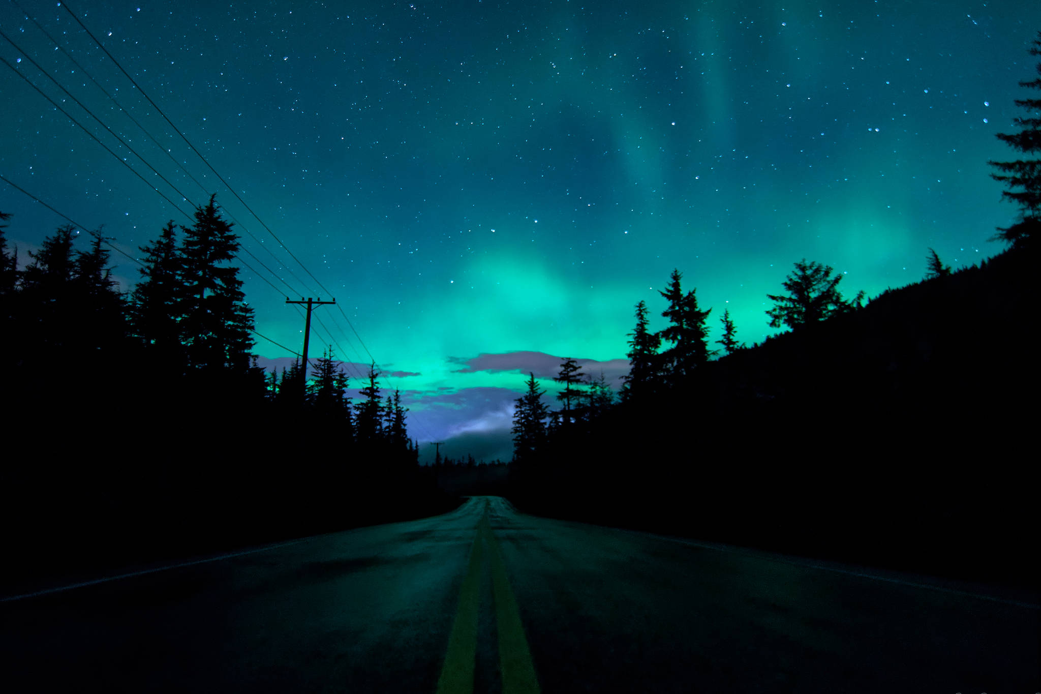Early fall auroras captured from Fish Creek Road, near Eaglecrest Ski Area on Sept. 24, 2020. (Courtesy Photo / Eric Bleicher)