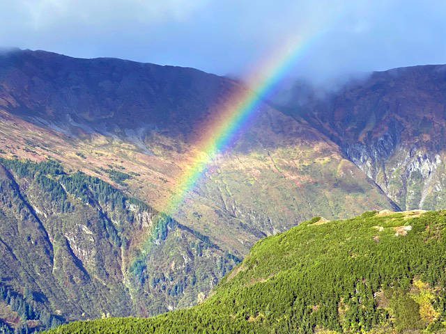 Somewhere over the rainbow, you’ll find Mount Juneau as seen on Oct. 5, 2020. (Courtesy Photo / Denise Carroll)