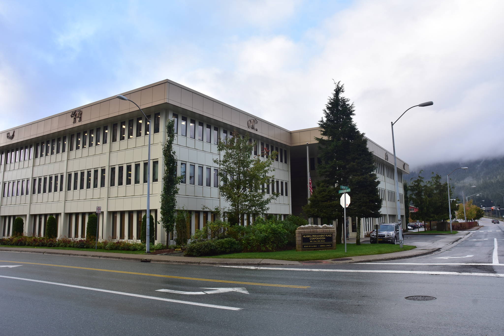 The Alaska Permanent Fund Corporation building in Juneau on Thursday, October 1, 2020. The corporation’s CEO Angela Rodell spoke to the Juneau Chamber of Commerce Thursday saying the fund had remained strong during the pandemic in large part due to prudent management and past investments in the fund itself. (Peter Segall / Juneau Empire)