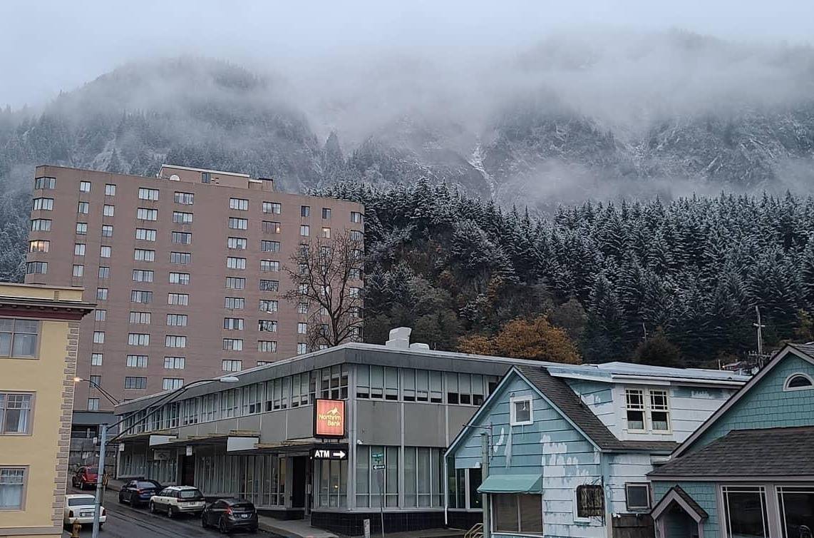 Juneau saw its first sea-level snow for the winter of 2020 with 1/10 of an inch falling in the Mendenhall Valley on Oct. 19, 2020. (Courtesy photo / Jeana Varney)