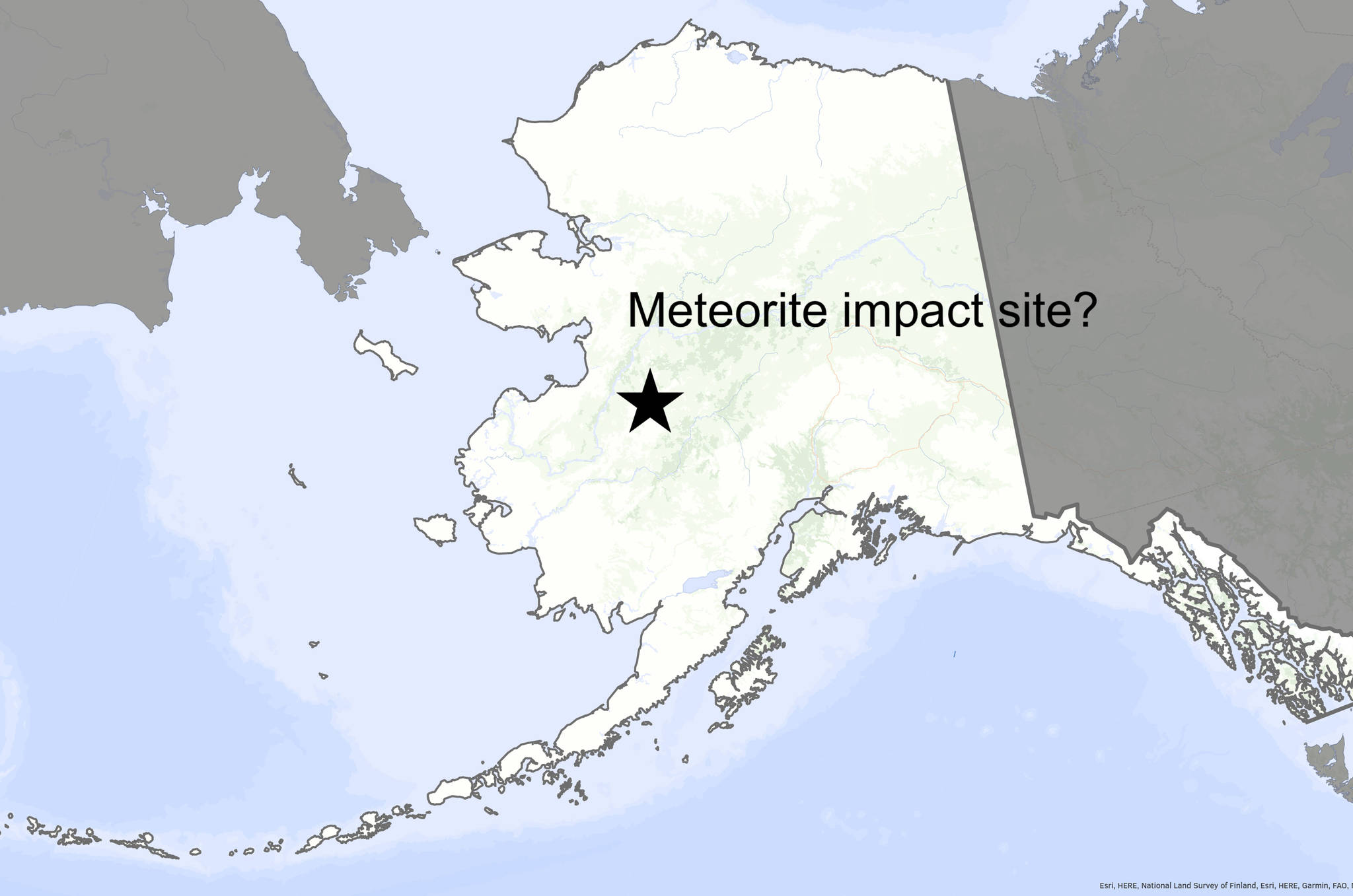 A meteorite — or more likely pieces of it — may have come to rest in the frozen swamps of middle Alaska on October 15, 2020. (Courtesy Image / Ned Rozell)